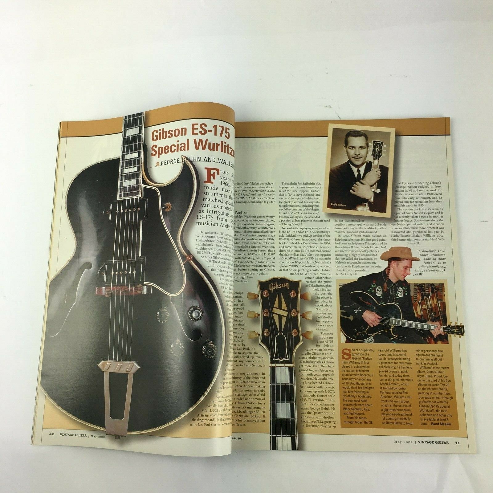 May2009 Vintage Guitar Magazine Gibson One-off 55Es-175 Black Beauty JasonIsbell