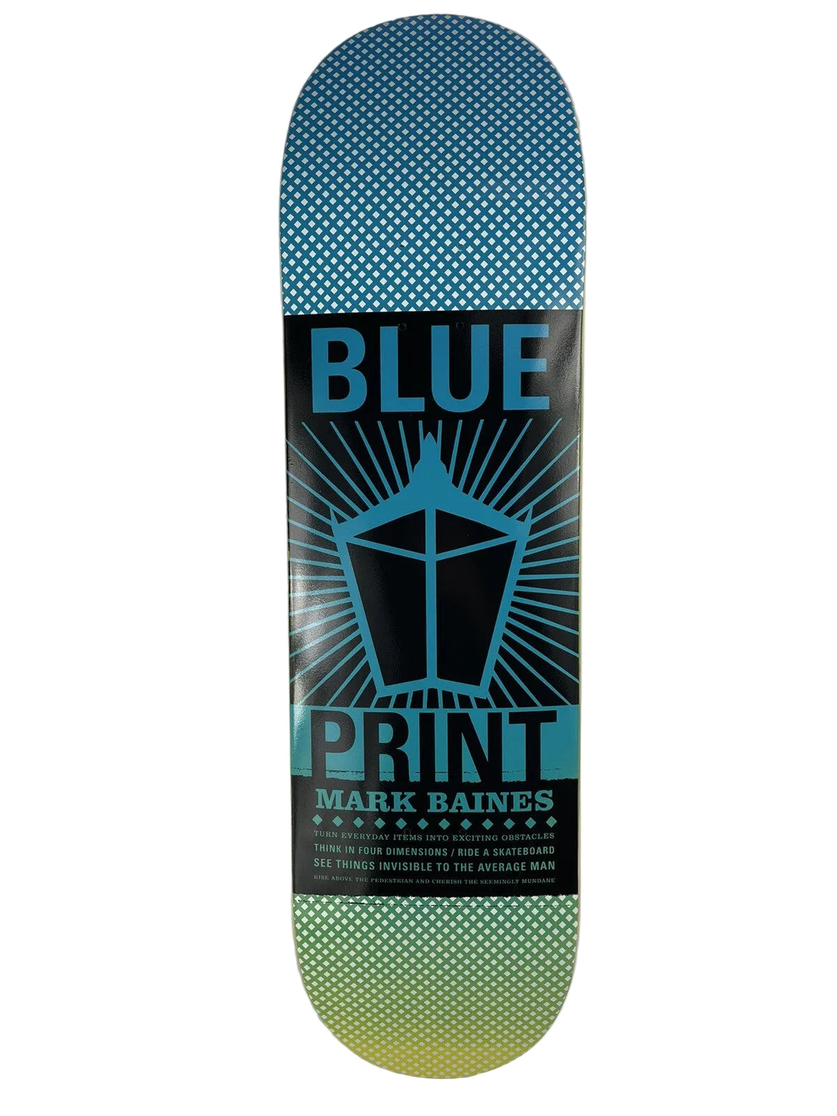 Blueprint Skateboards Mark Baines Pachinko 8.5-inch hard rock Canadian maple skateboard deck.
