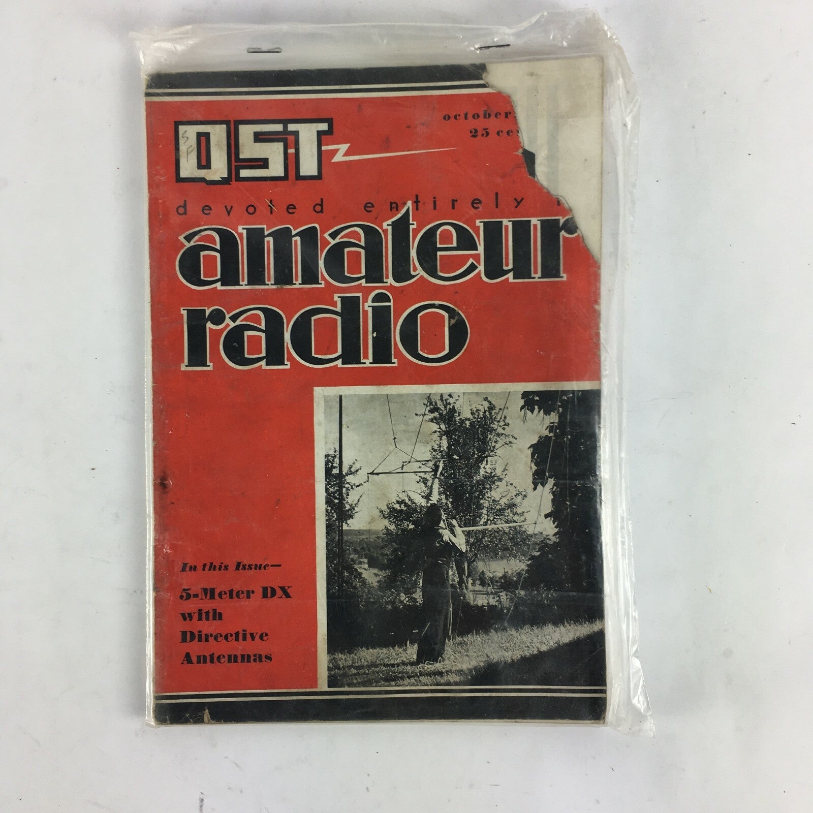 October 1939 QST devoted to Amateur Radio Magazine 5 Meter DX Directive Antennas