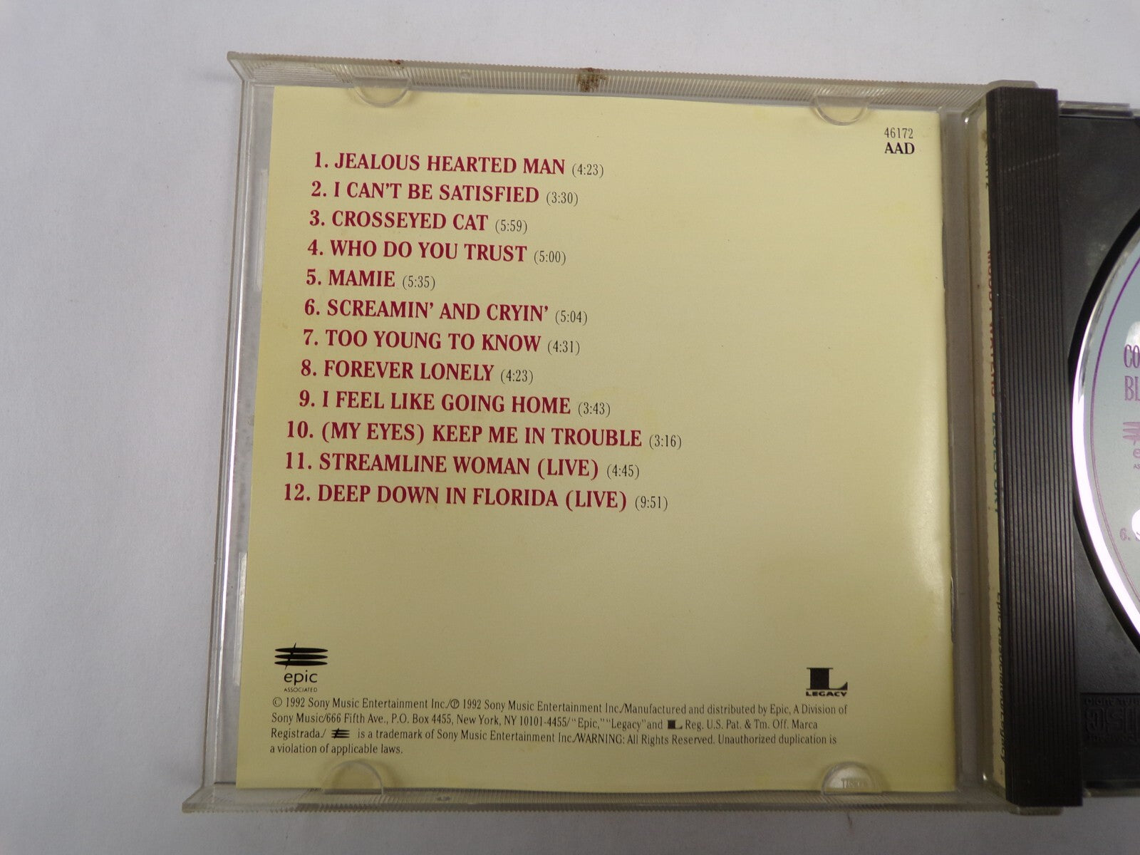 Muddy Waters Blues Sky Jealous Hearted Man Mamie Crosseyed Cat CD#59