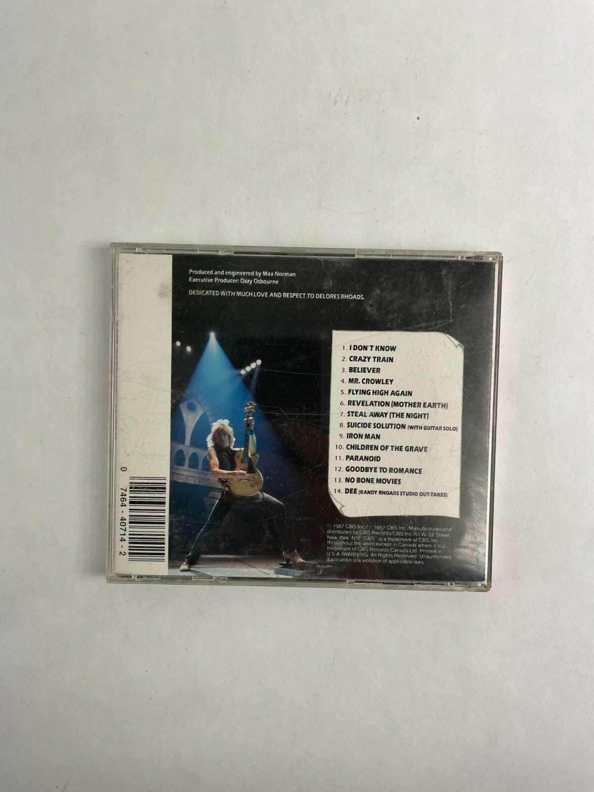 Ozzy Osbourne Randy Rhoads Tribute CD Q2