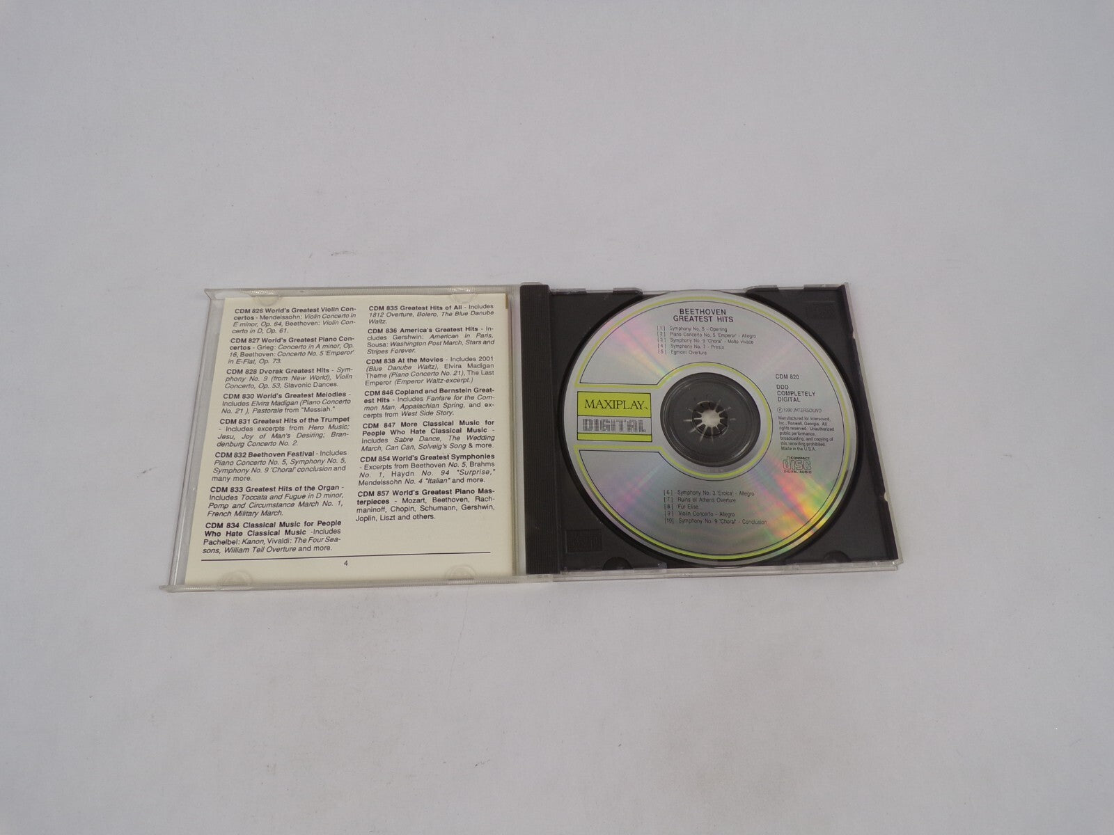 Beethoen Greatest Hits Proarte Symphony Piano Concerto Symphony Egmont OverCD#69