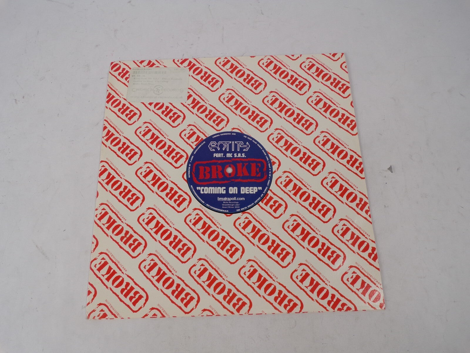 Broke "Coming On Deep" feat. MC S.A.S Vinyl Record