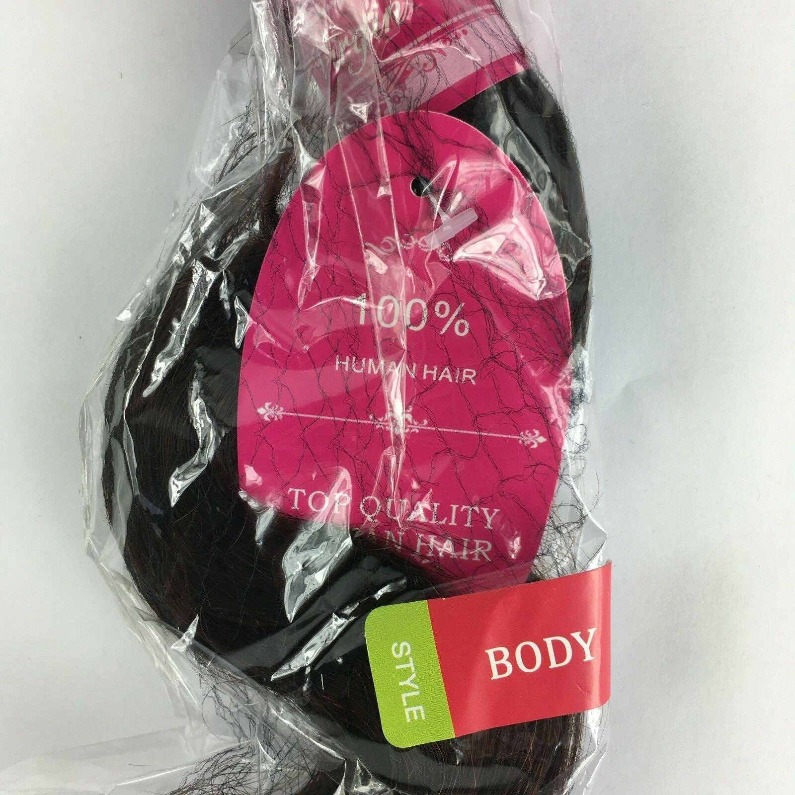 Brand-new 14-inch human hair body wave extension in natural black A3