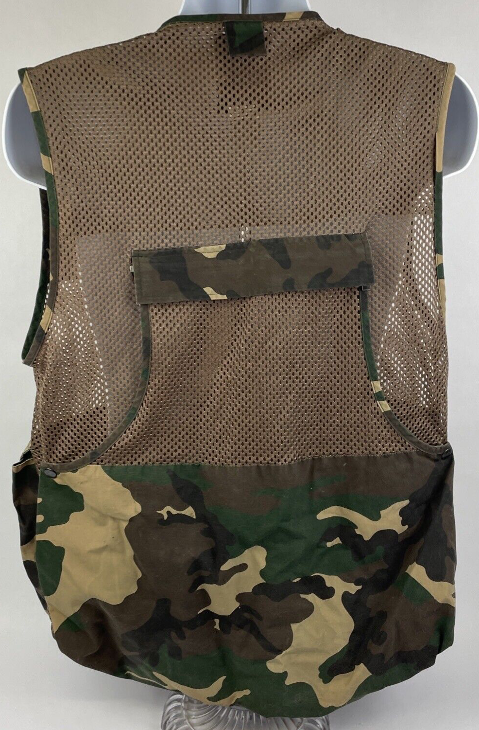 Browning Vest Mens Medium Brown Camo Duck Bird Hunting Game Pocket Full Zip