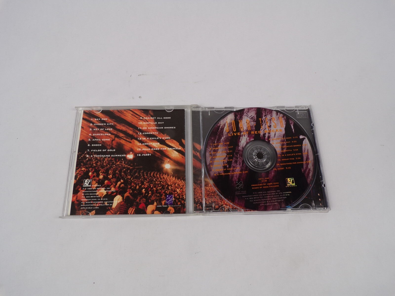 John Tesh Live At Red Rocks Day One Garden City Key Of Love Barcelona ShockCD#67