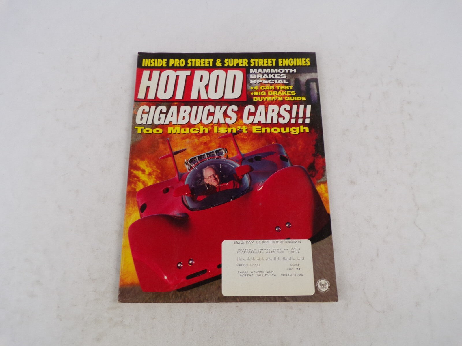 March 1997 Hot Rod Gigabucks Cars!!! Too Much Isn't Enough Inside Pro Street &