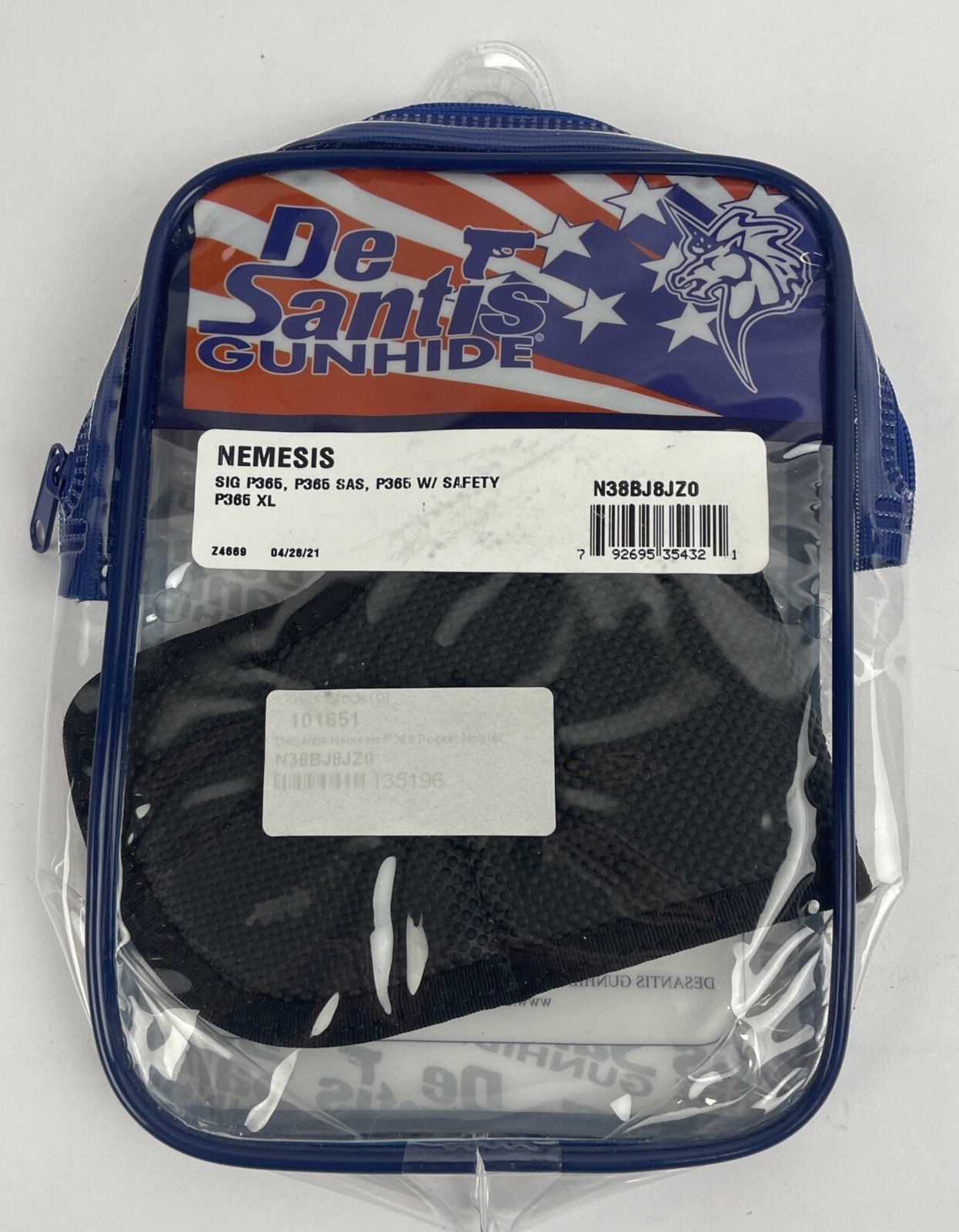 DeSantis The Nemesis Pocket Holster Black N38BJV5Z0 for compatible concealed carry handguns