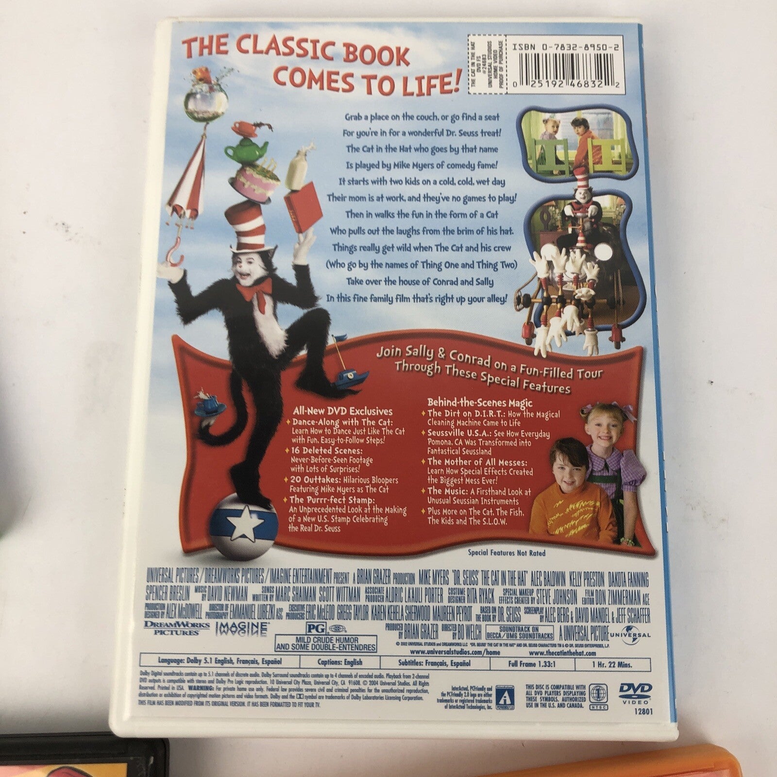 4 x Dr. Seuss DVD Movie Lot -Green Eggs and Ham, Cat in the Hat, The Grinch *VGC