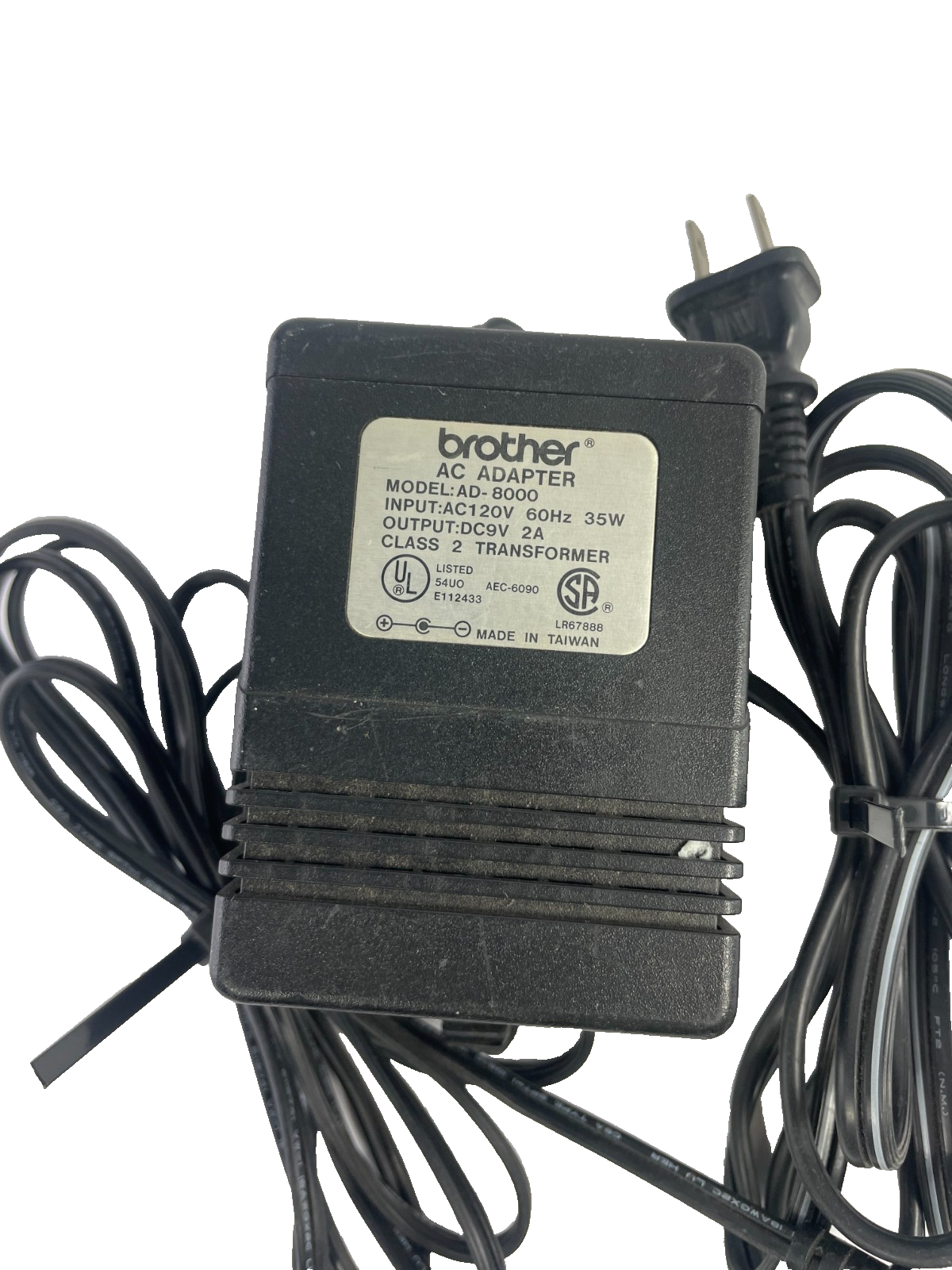 Geniune Brother Model AD- 8000 Output 9V 2A Class 2 Power Supply AC Adapter #A83