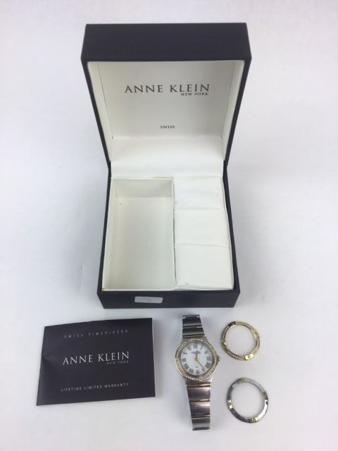 Women's Anne Klein Watch 706S and 2 extra bezels with case