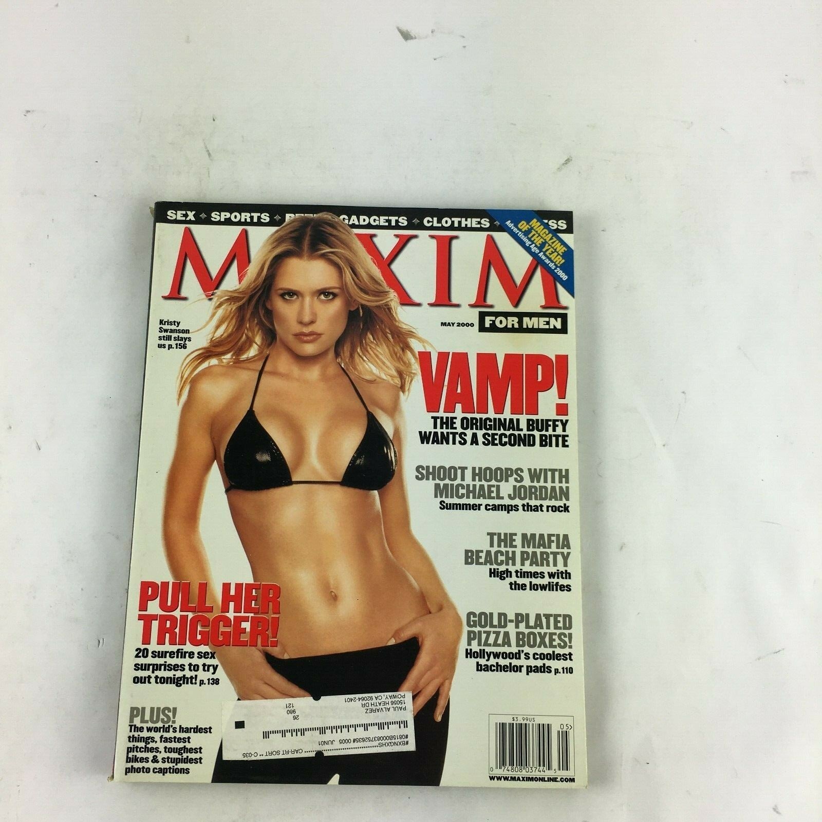 May 2000 Maxim Magazine Vamp! Pull Her Trigger! The Mafia Beach Party Michael