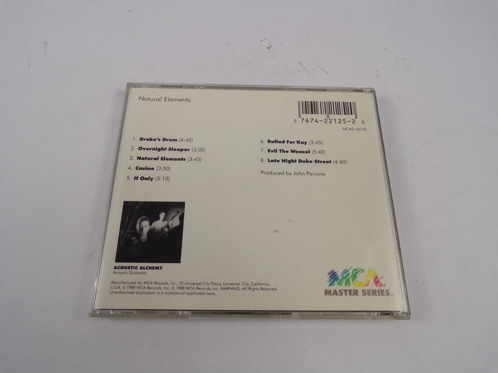 Acoustic Alchemy Natural Elements Drake's Drum Casino Ballad For Kay CD#61