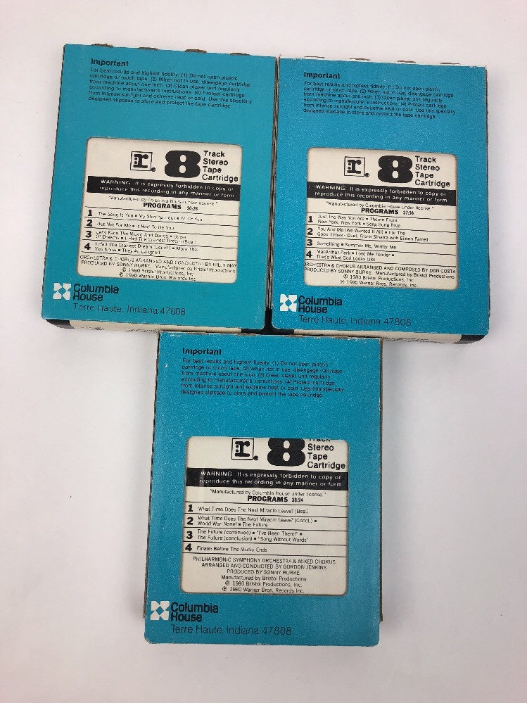 FRANK SINATRA The Future TRILOGY 3 PACK 8 TRACK TAPES COLUMBIA HOUSE FSTSHP