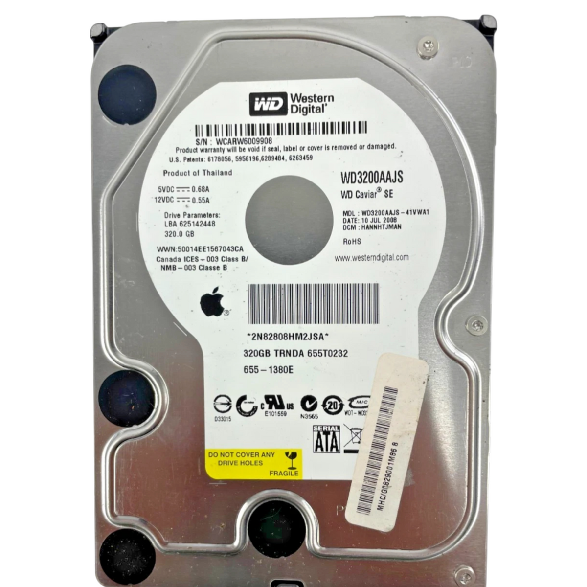 Western Digital WD3200AAJS 7,200 RPM SATA 320 GB Internal Hard Drive Cache8 MB