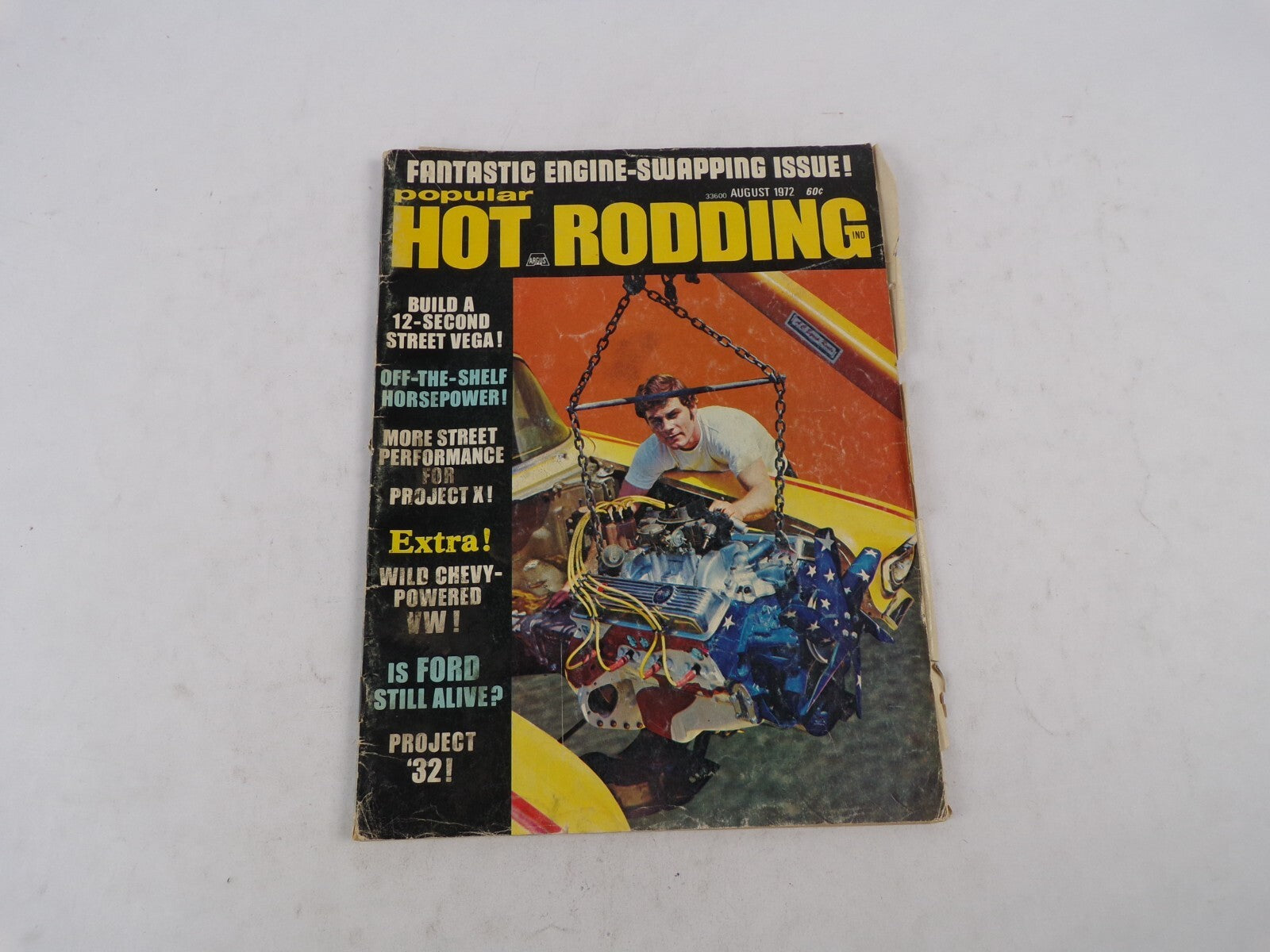 August 1972 Hot Rod Magazine Fantastic Engine-Swapping Issue! Popular Build A 12