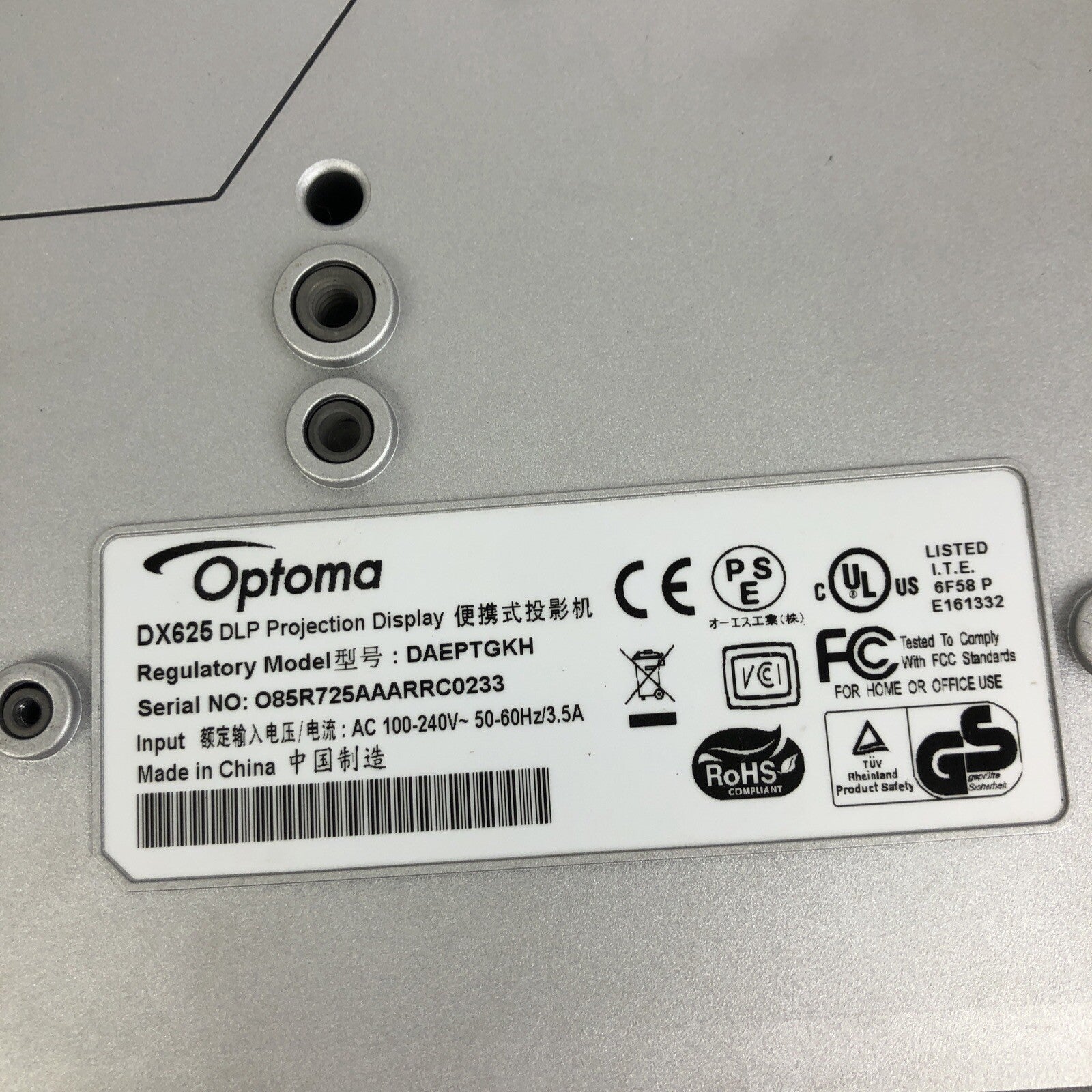 Optoma DX625 DLP Projector Display with Remote , Case and Instructions - LOOK