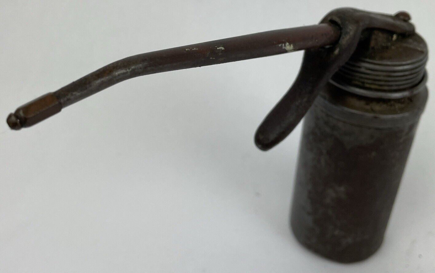 NICE Vintage Craftsman Chrome Trigger Pump Oil Can Oiler USA 6" Tall - LOOK