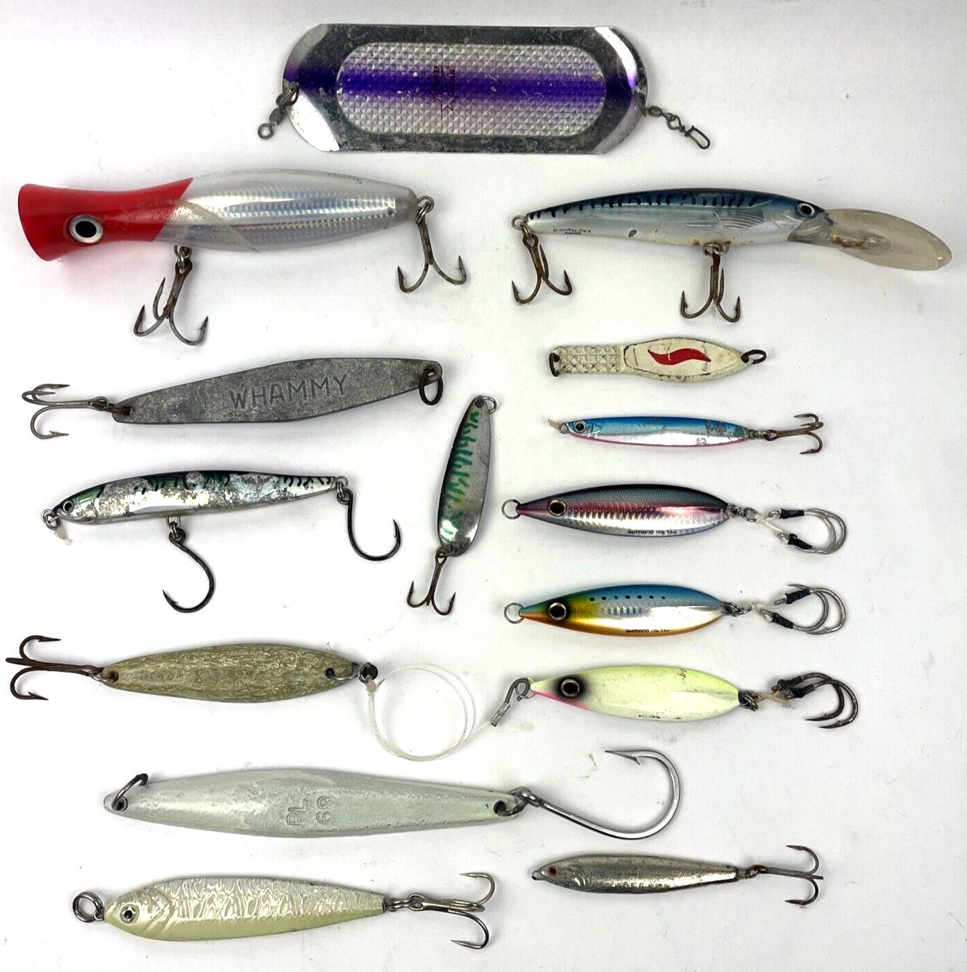 15 SHIMANO Stinger Flat Fall Salas PL68 Popper Rapala Saltwater Fishing Lure Lot