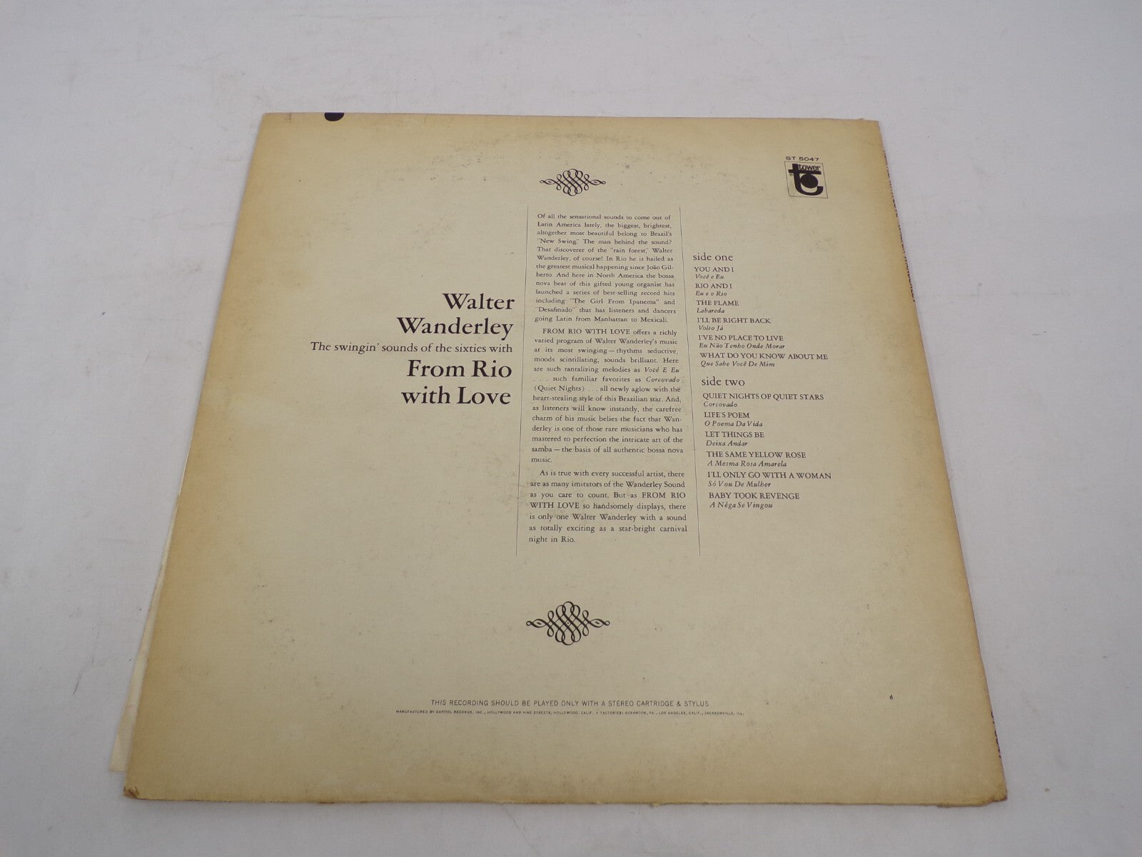 The Swinging Sounds of The Sixties with Walter Wanderley from Rio Vinyl Record