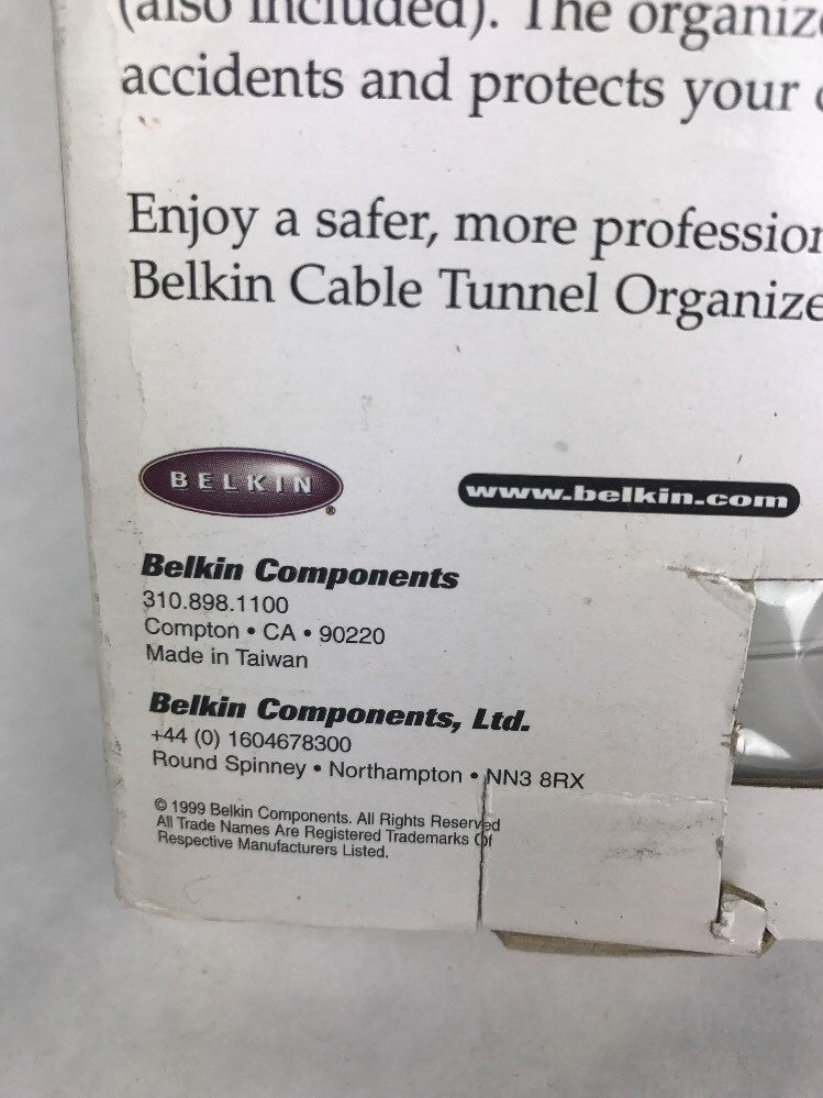 NEW Belkin White Cable Tunnel Organizer F8B020-WHT ULTRA FAST SHIPPING