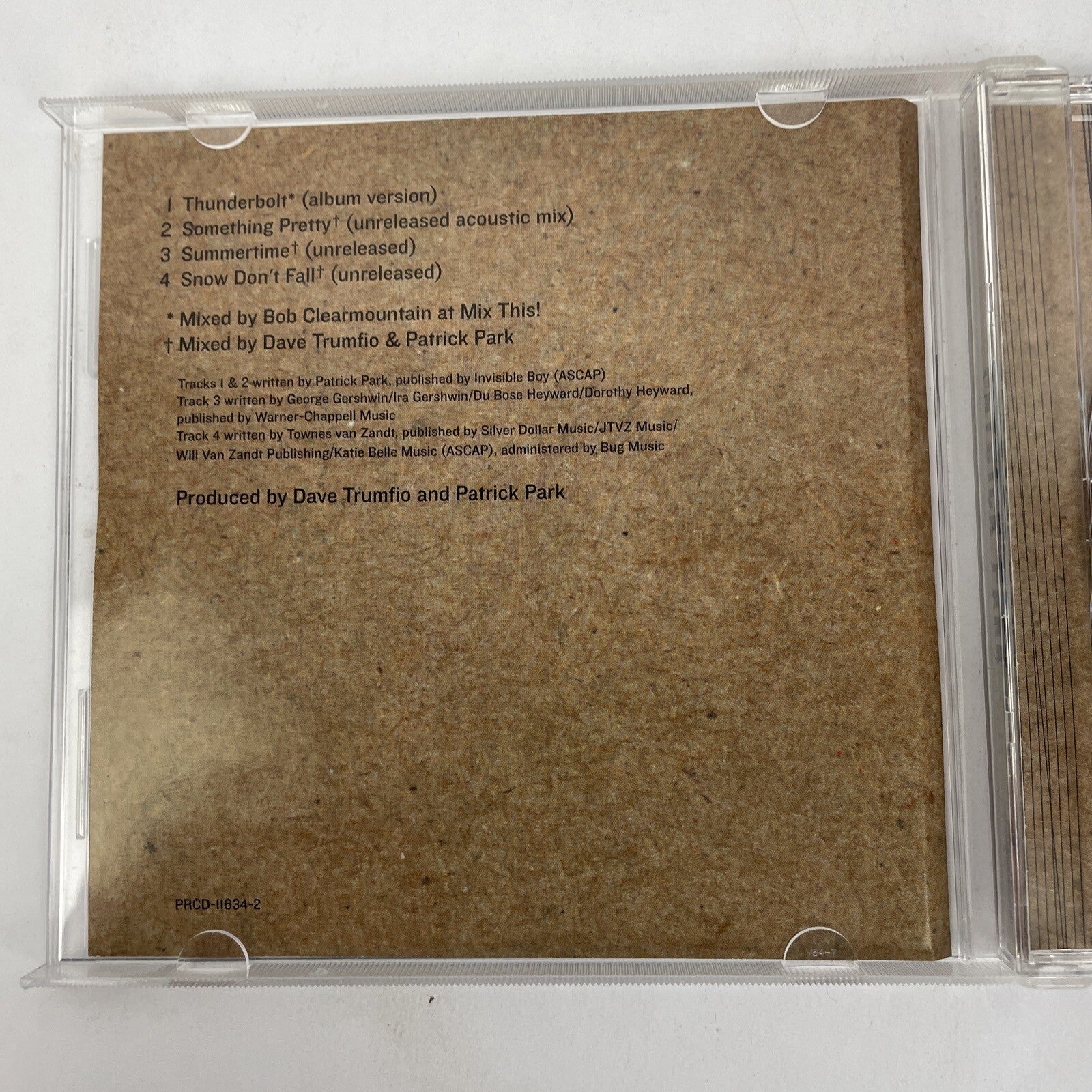 Patrick Park – Self Titled Single Digital Audio CD - 2003 Hollywood Records RARE