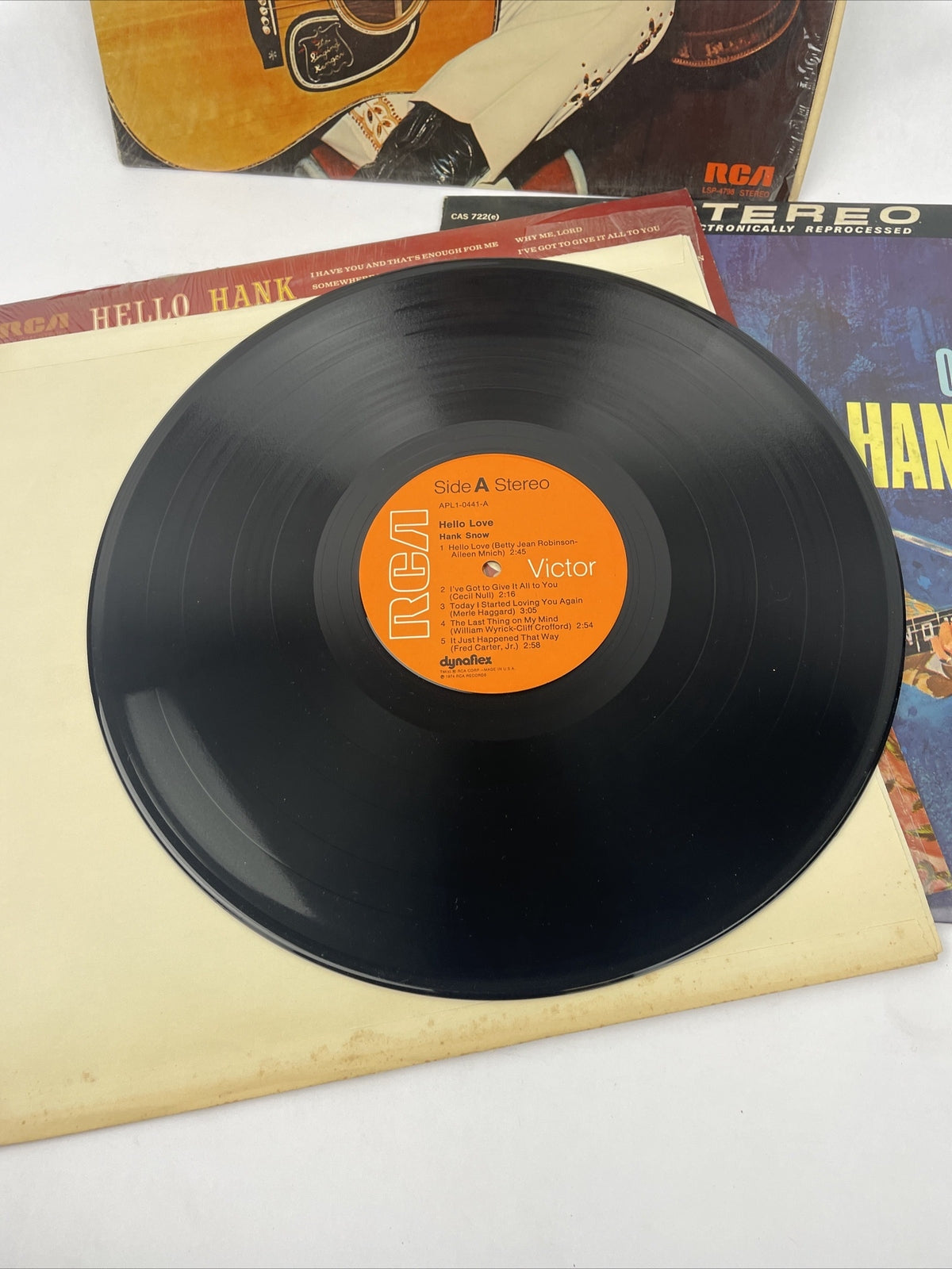 3 x HANK SNOW - THE ONE AND ONLY - HELLO LOVE - The Best Of H.S. LP Vinyl Record