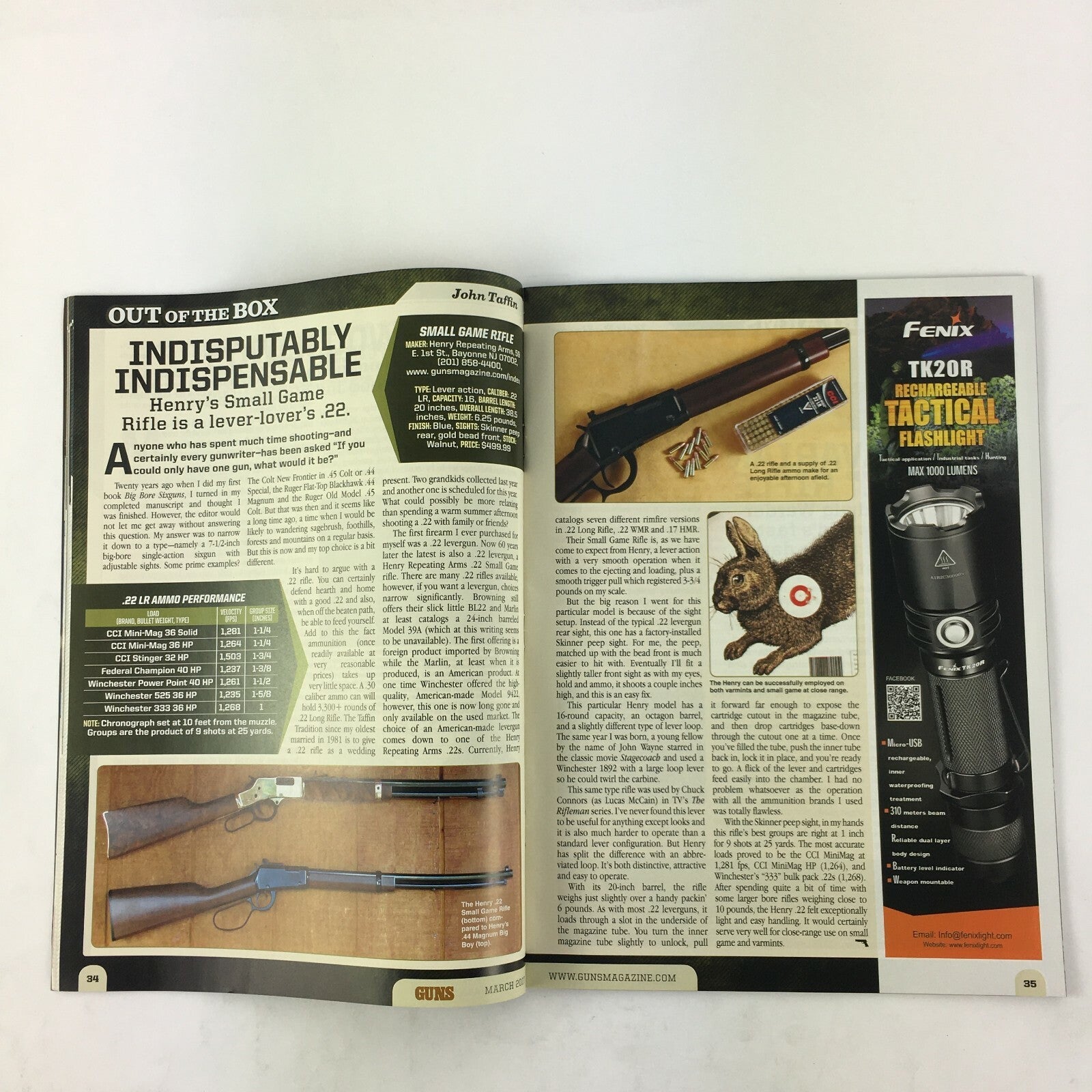 March 2017 Guns Magazine A Saint Marches in 5.56x45mm Big Bore Belly Gun .44 Spl