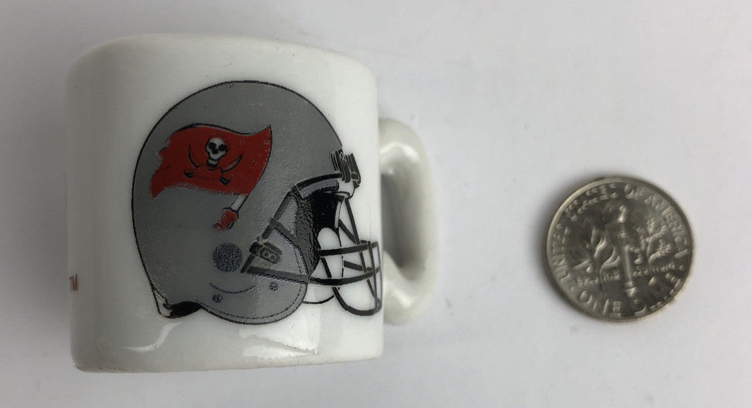 Vintage NFL Mini Coffee Cup Mug TAMPA BAY BUCCANEERS 1.25" Collectible Miniature