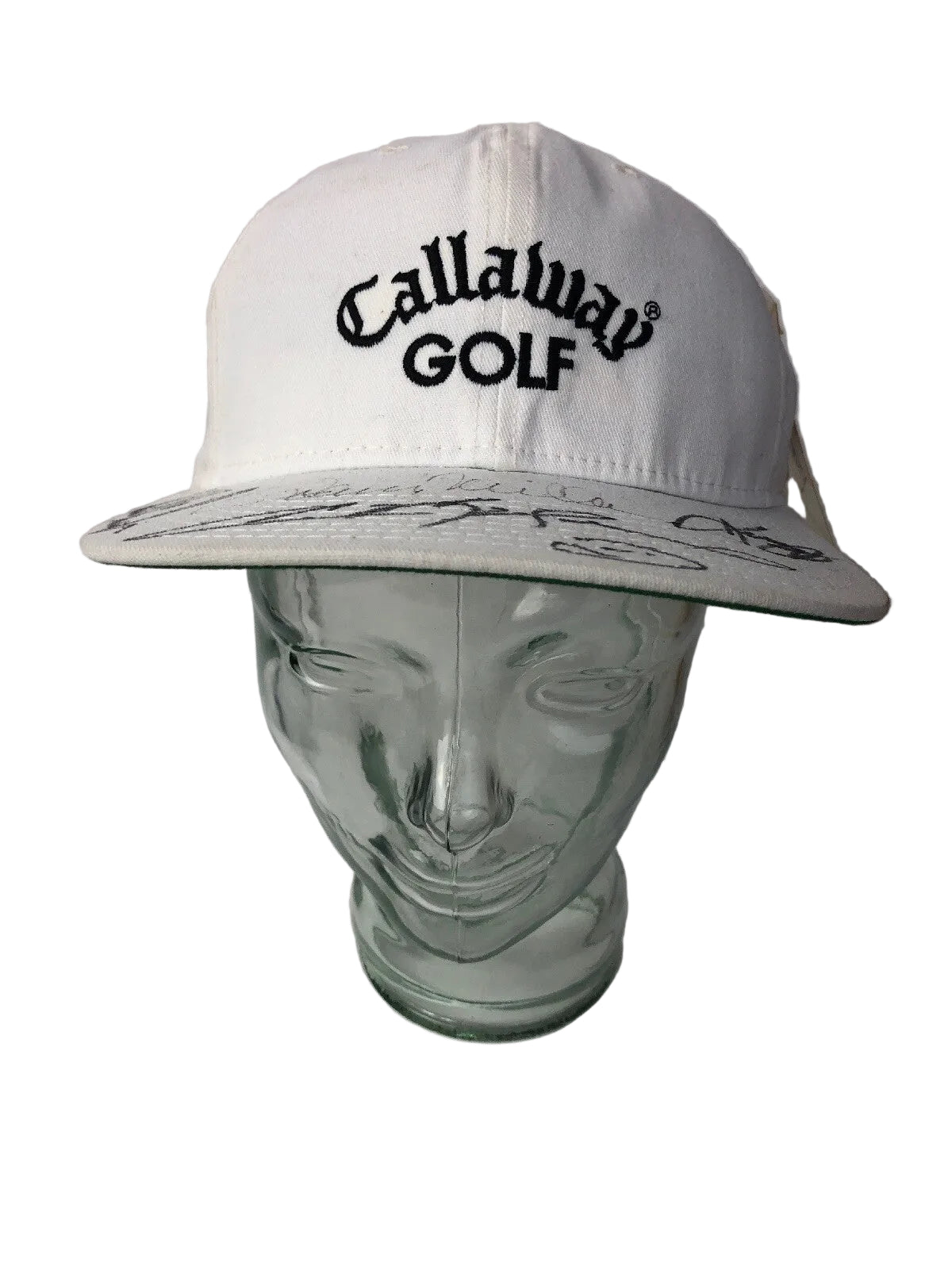 Vintage white Callaway Big Bertha golf hat rare signed autograph collectible cap