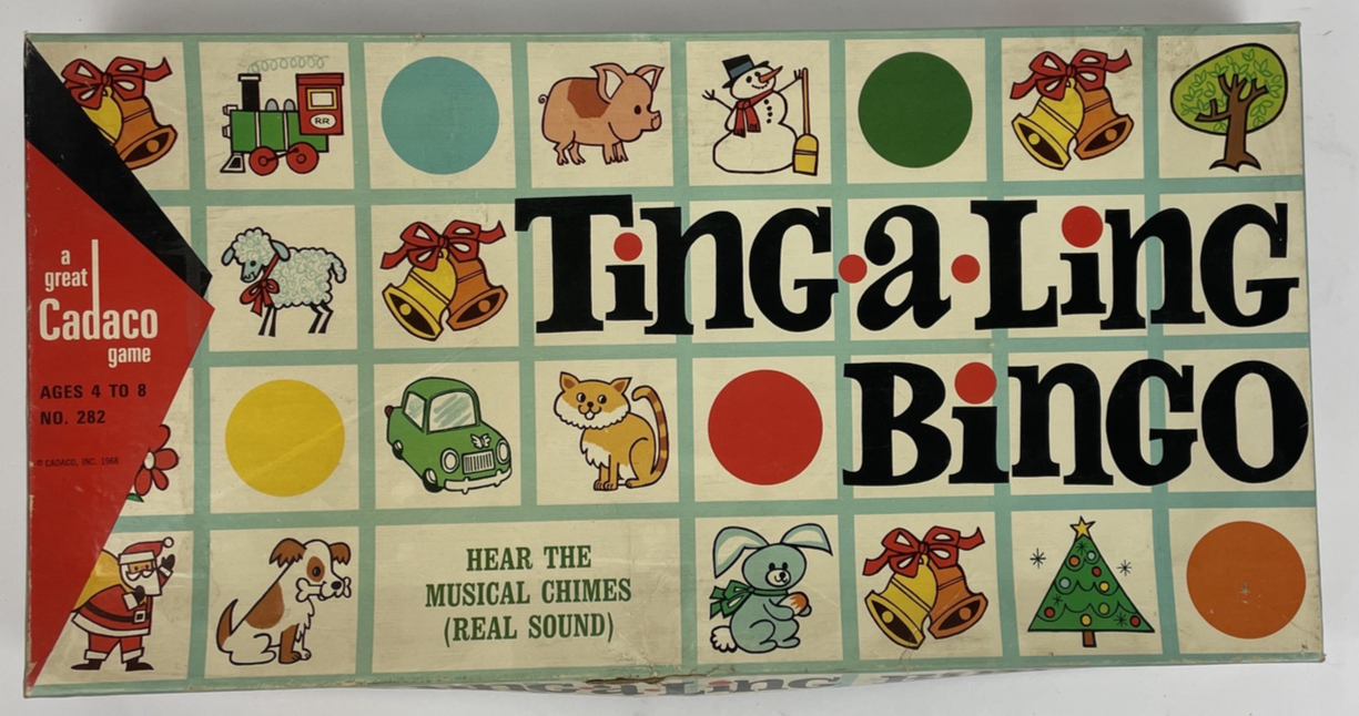 VINTAGE CADACO Games 1968 #282 TING A LING BINGO BOARD GAME VG Condition