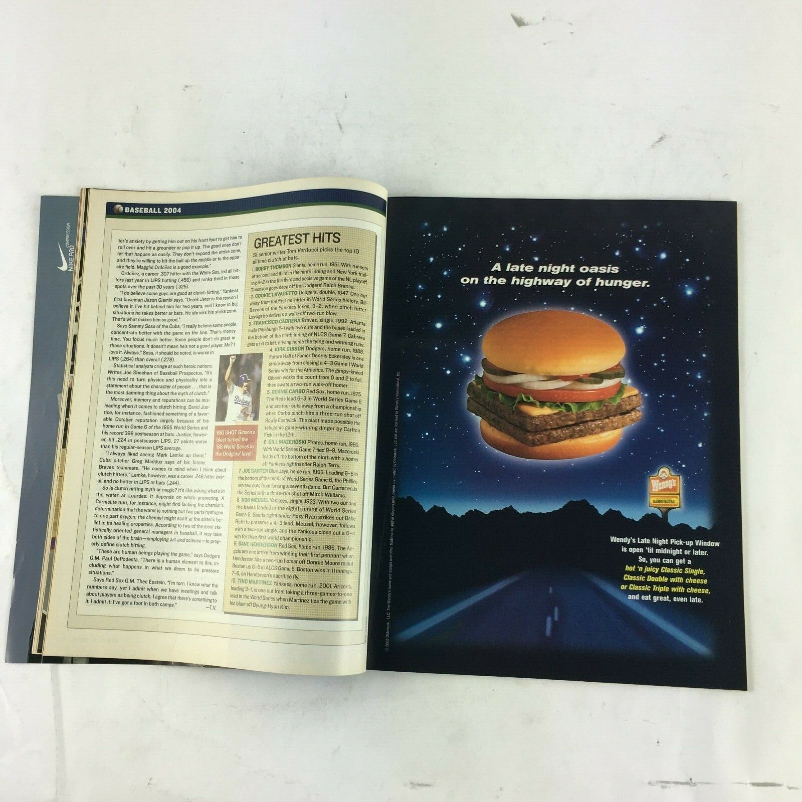 2004 Sports illustrated Magazine Hell FreezesOver Geel Vs. Scouts By TomVerducci