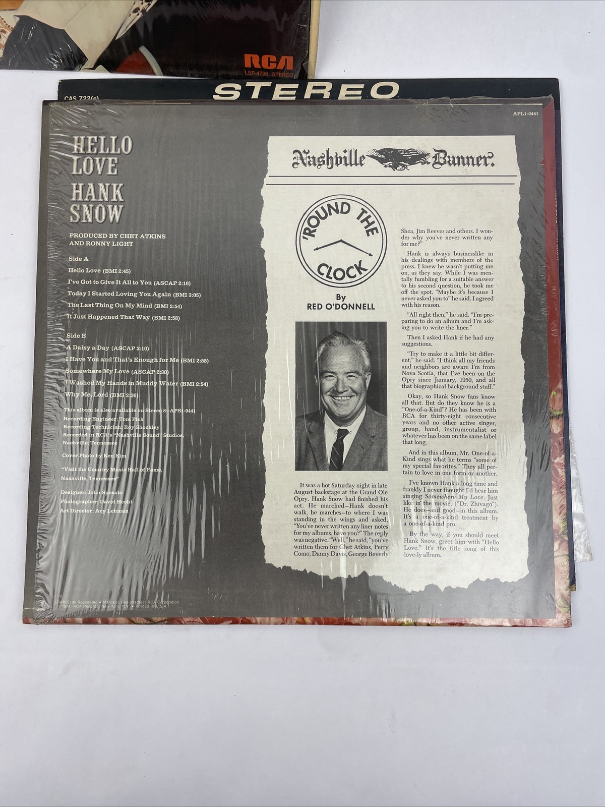 3 x HANK SNOW - THE ONE AND ONLY - HELLO LOVE - The Best Of H.S. LP Vinyl Record