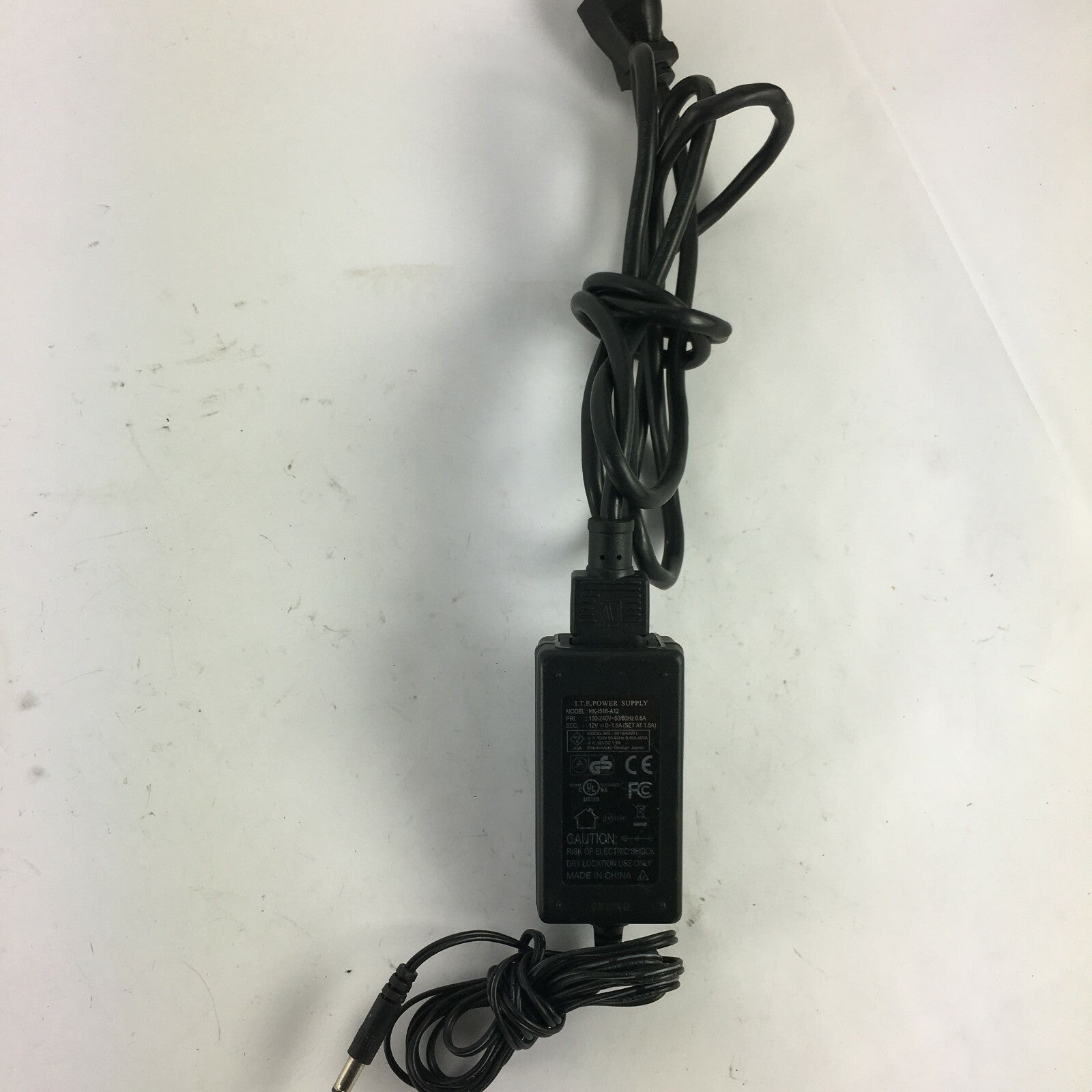 Genuine I.T.E HK-1518-A12 Output 12V 1.5A Power Supply Adapter A52