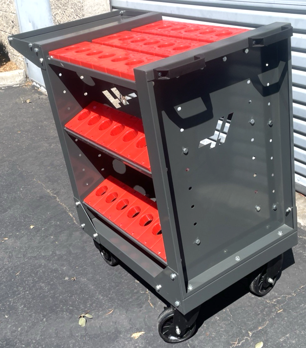The Haas 40-Taper Tool Push Cart Tool Holder CNC Machine Tool Cart " Holds 49 "