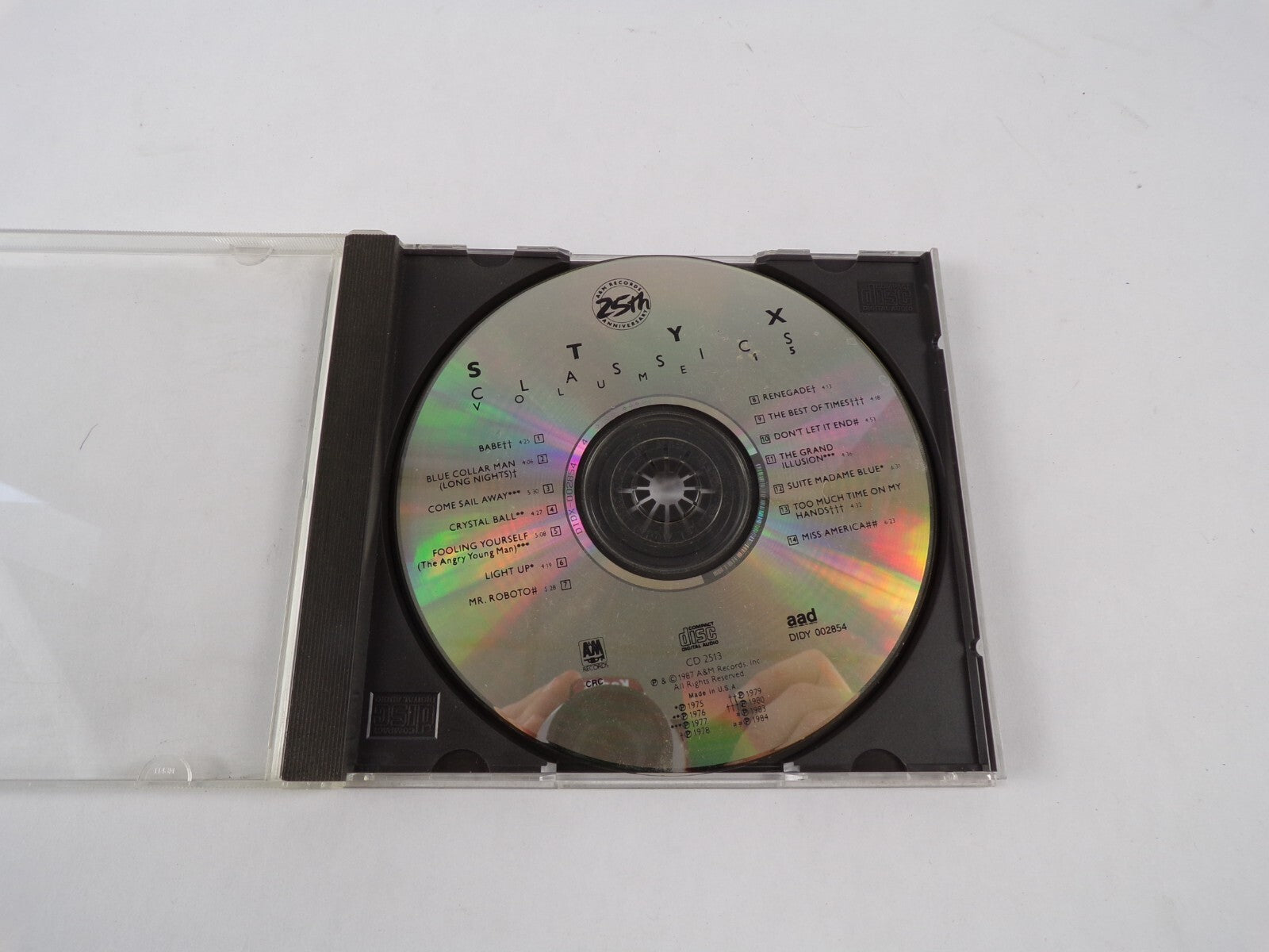 Styx Classic Volume 15 Babe Blue Collar Man Come Sail Away Crystal Ball Up CD#5