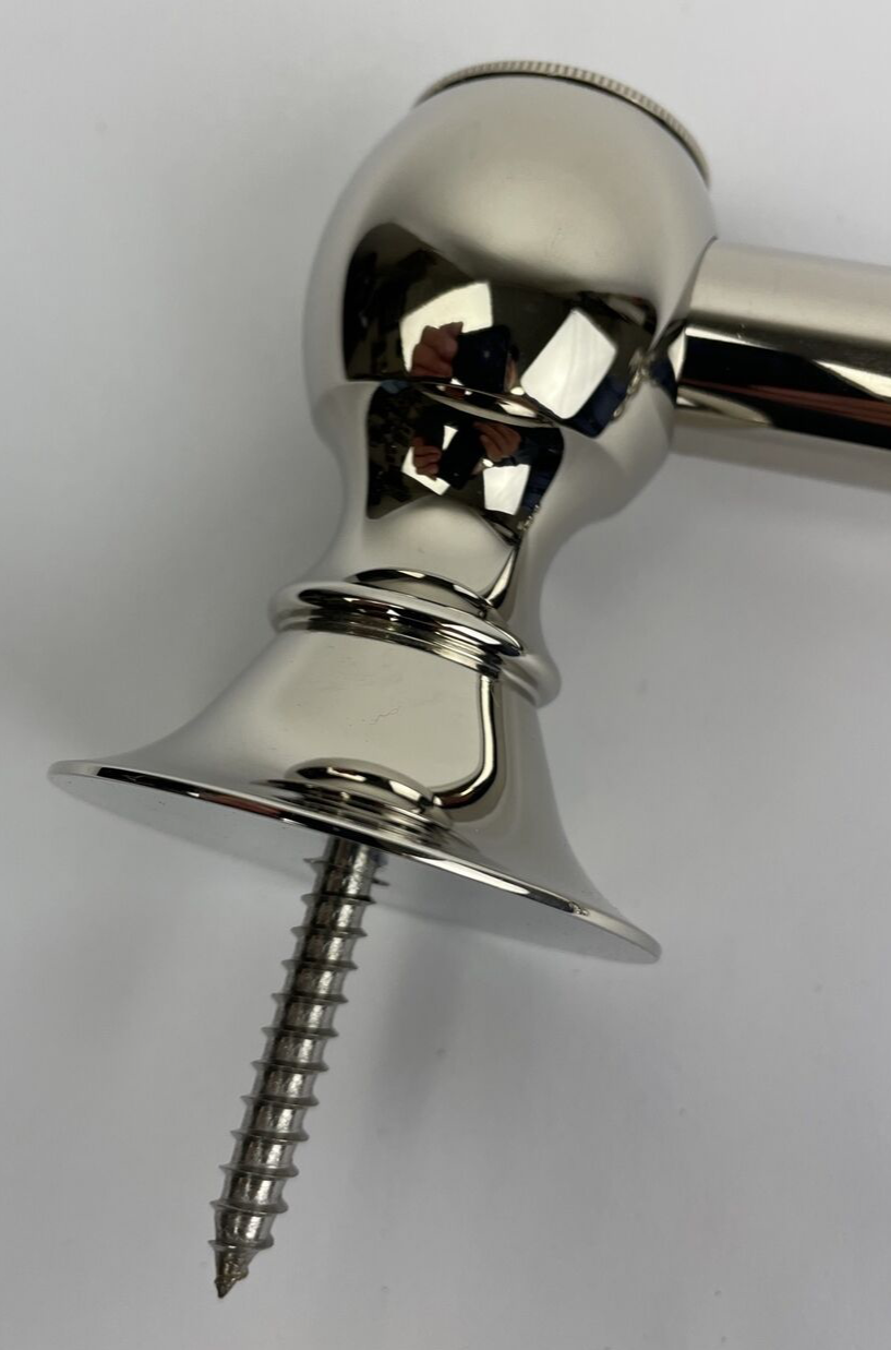 HORUS 01545-NB 24 inch shower slide grab bar with hook brilliant nickel