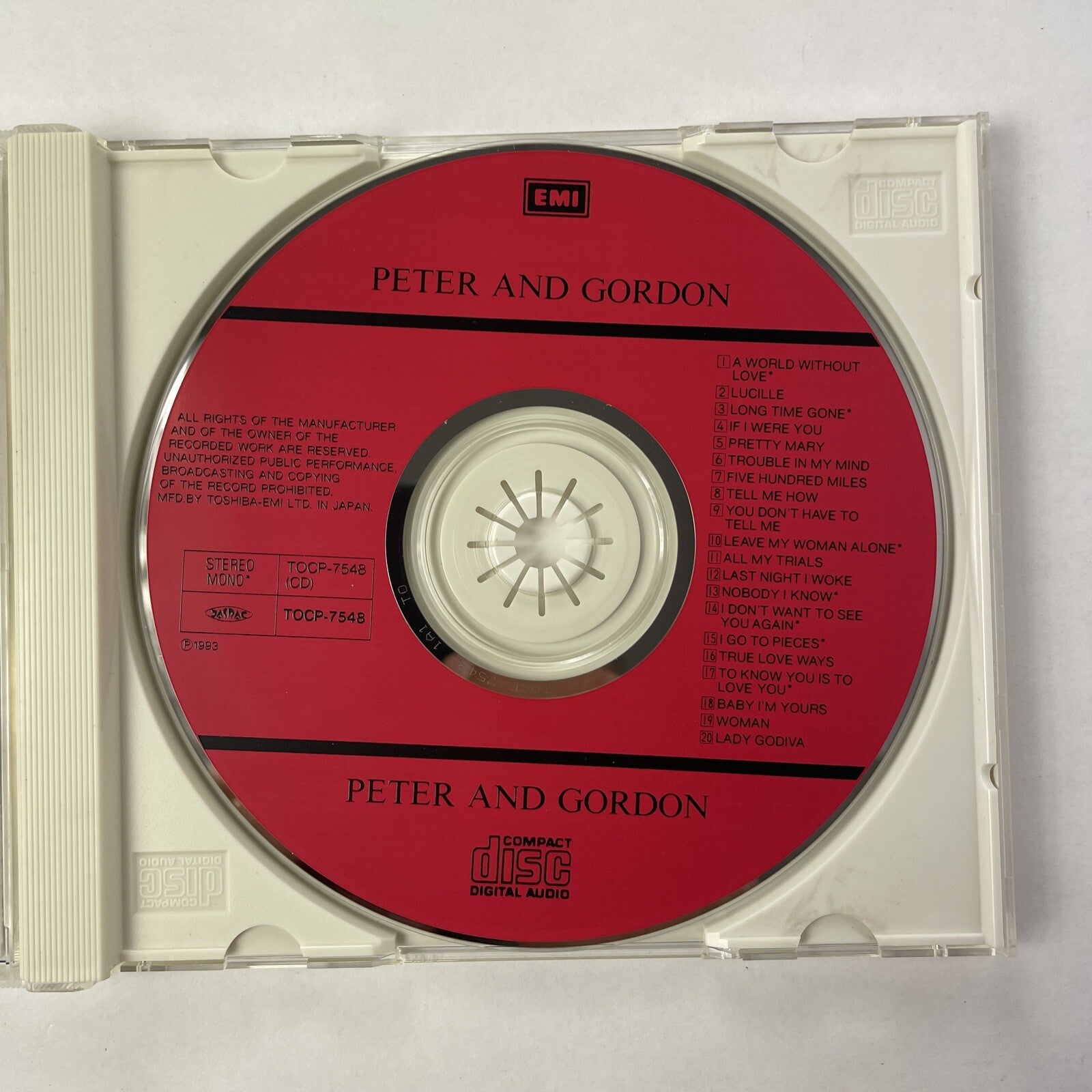Peter and Gordon Self Titled CD Japanese Import #17