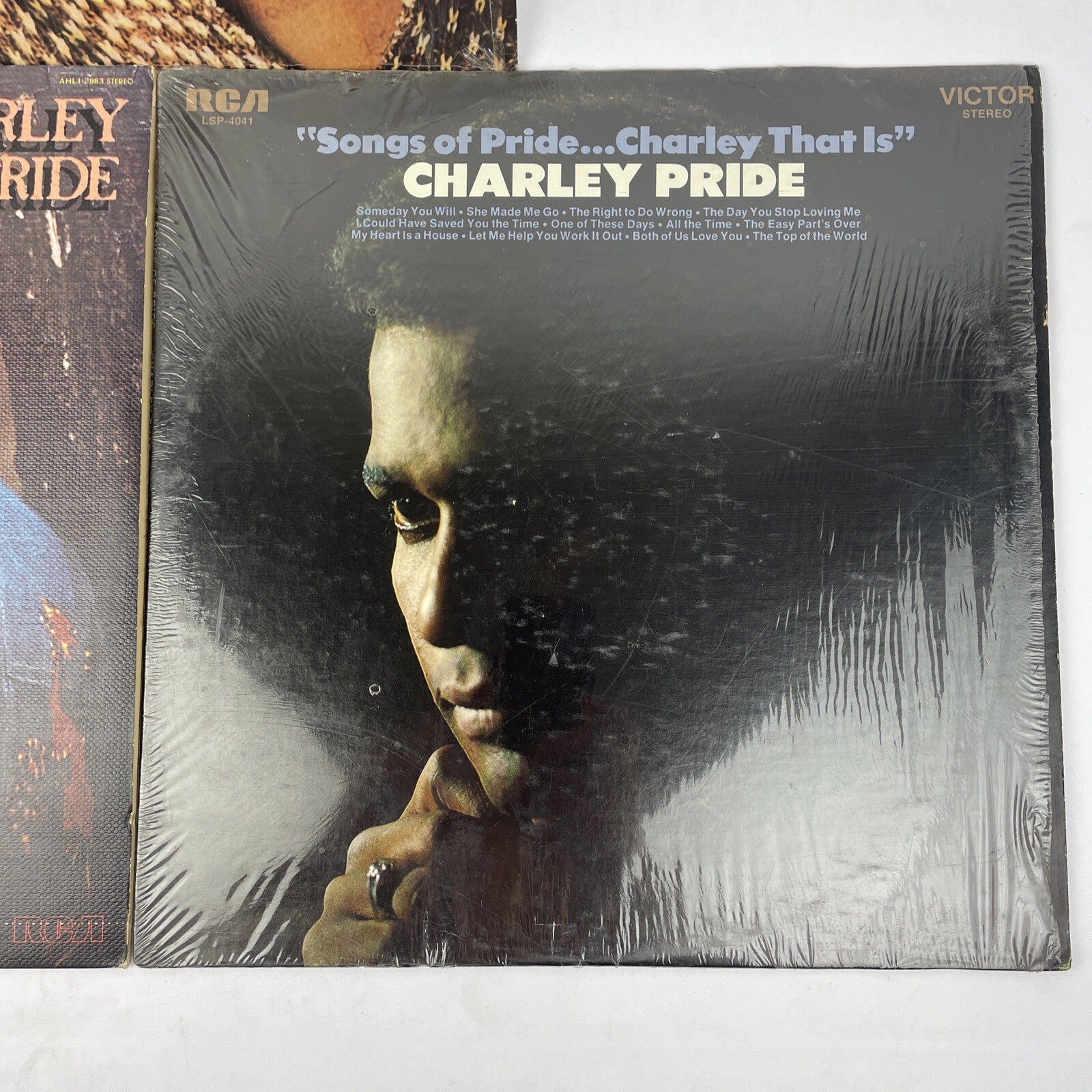 3 x CHARLIE PRIDE LP Record Lot Amazing Pride, Burgers and Fries, Songs of Pride