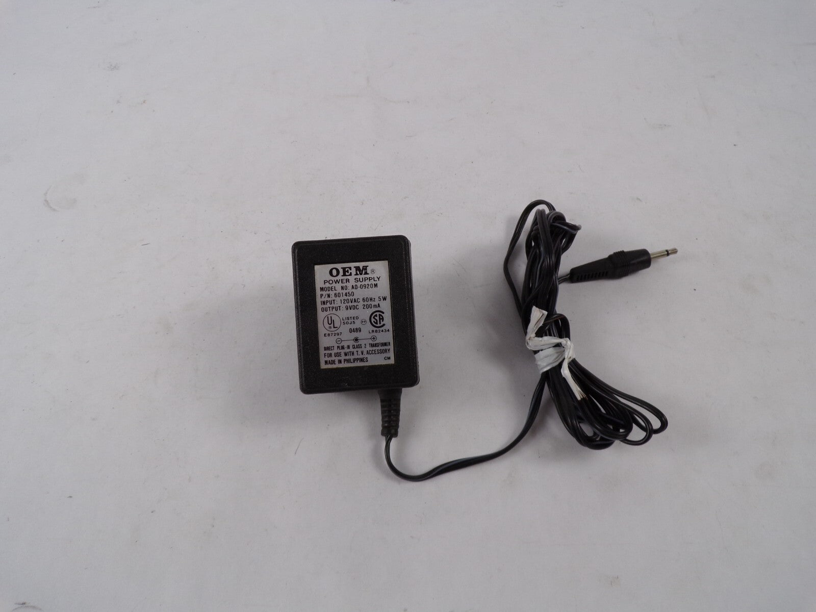 Genuine OEM Power Supply AD-0920M Output 9 VDC 200mA Power Supply Adapter A55