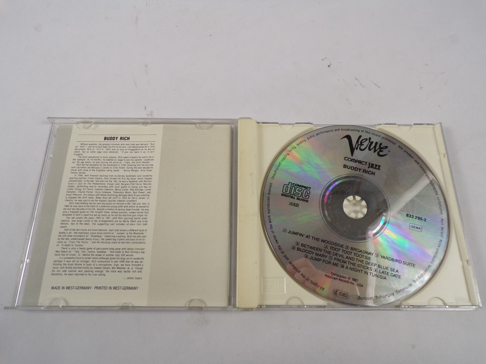 Compct Jazz Buddy Rich Featuuring Harry Sweets Edison Sonny Criss Max RoachCD#51
