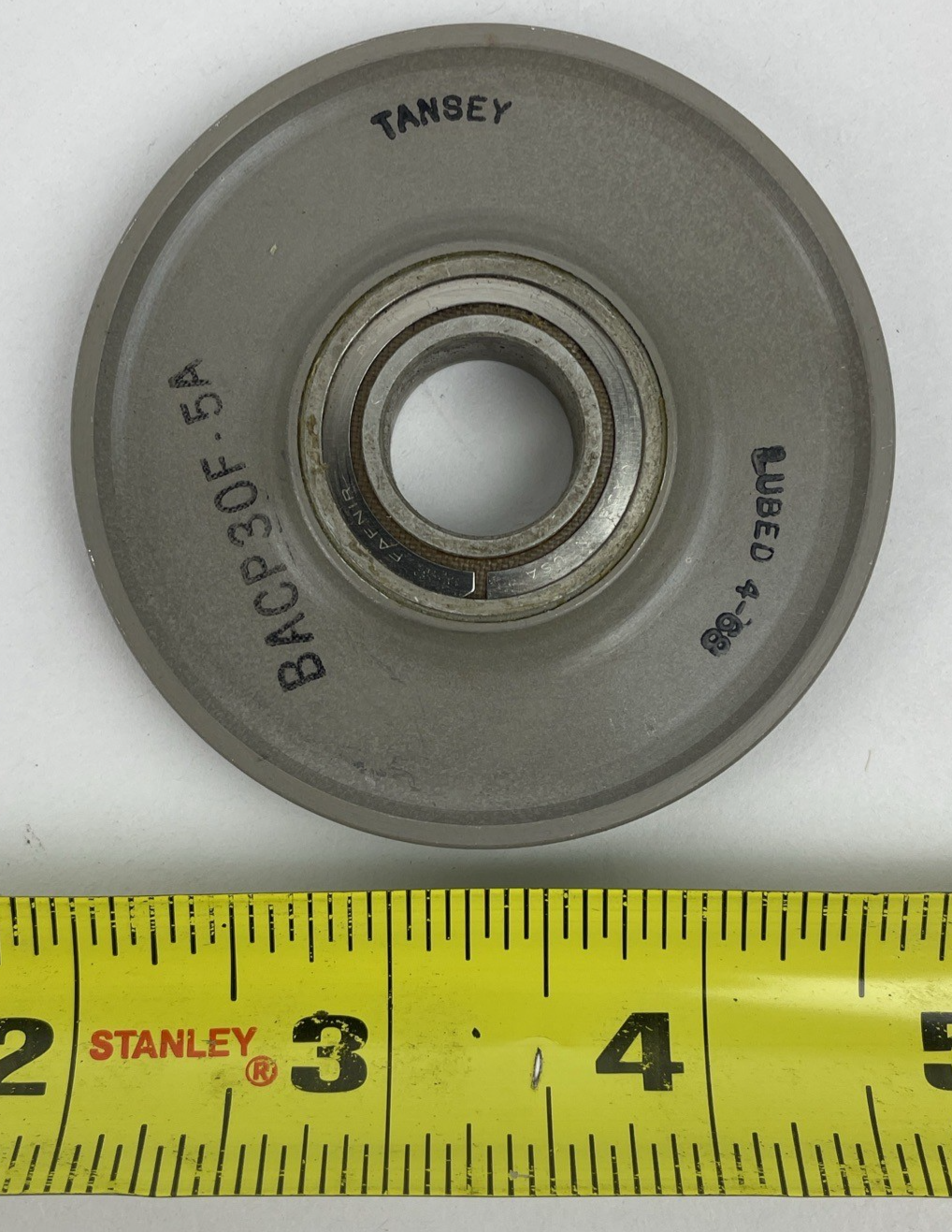 OEM Tansey 2.5-inch lubed bearing pulley BACP30F 5A
