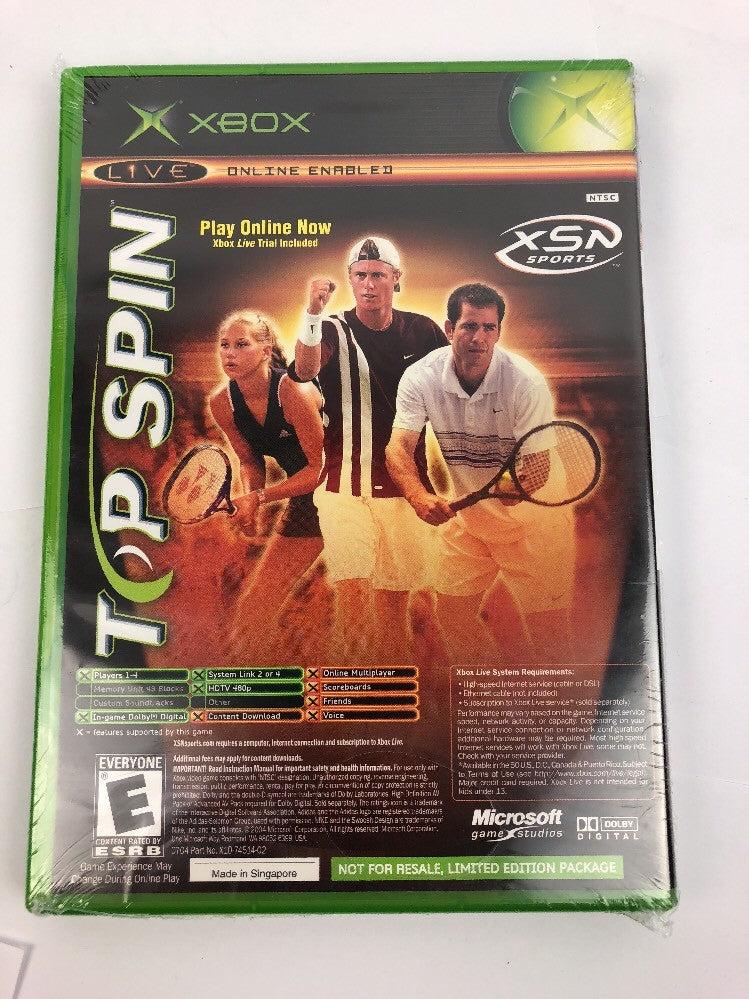 (Microsoft Xbox, 2004) NCAA Football 2005 / Top Spin Combo FREE SHIPPING Mint