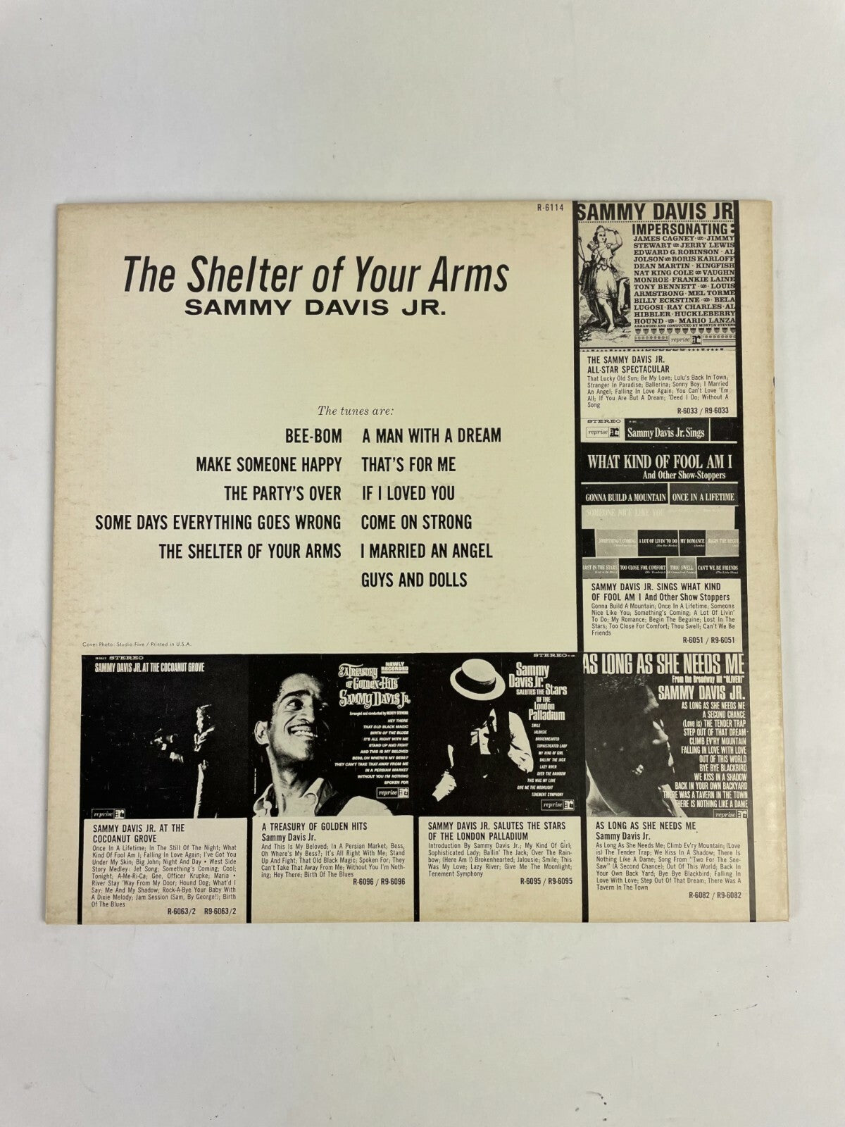 The Shelter of Your Arms Sammy Davis Vinyl Record