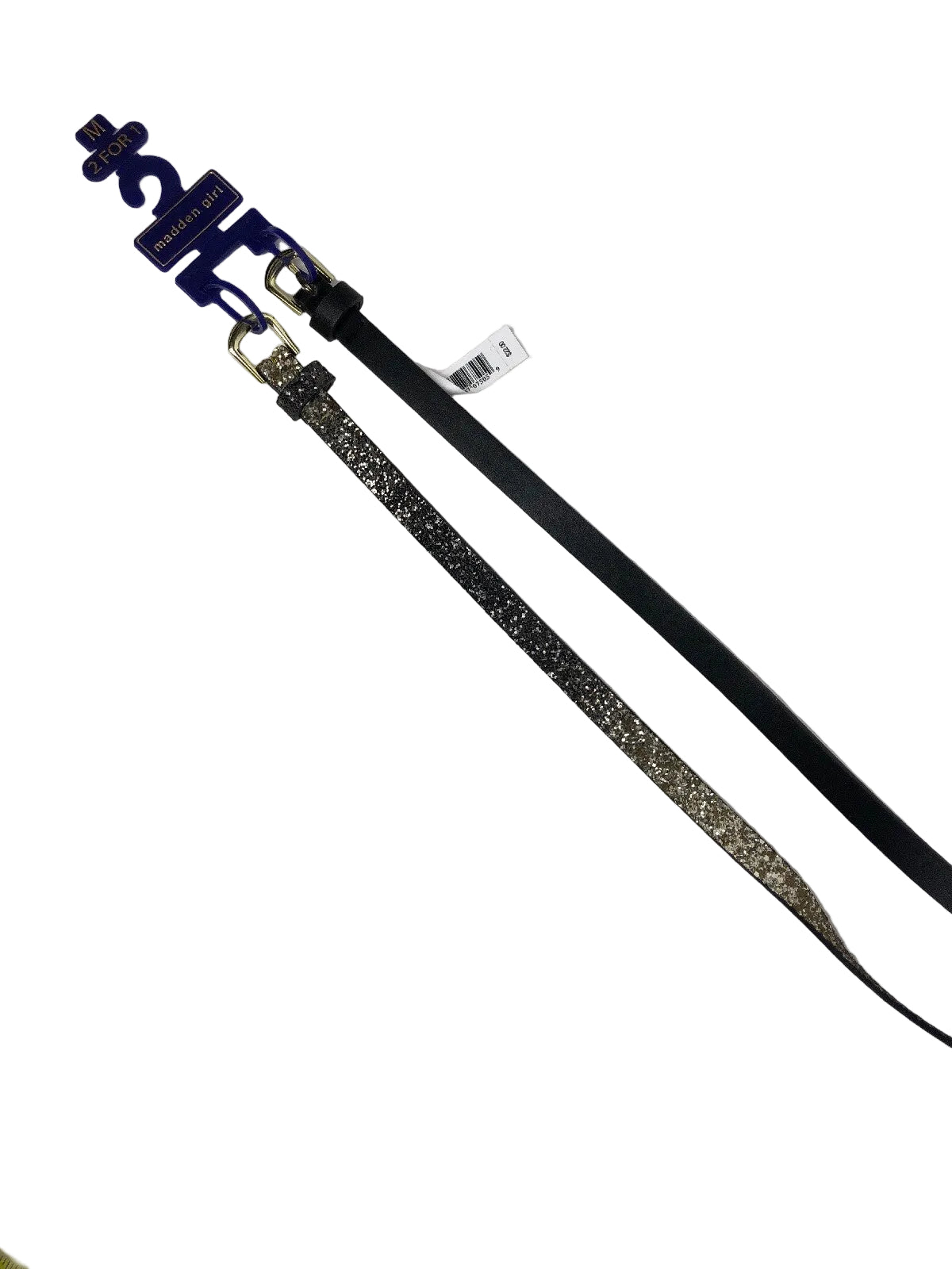 Madden Girl women's 2-piece multi-colored skinny fashion belts size Medium