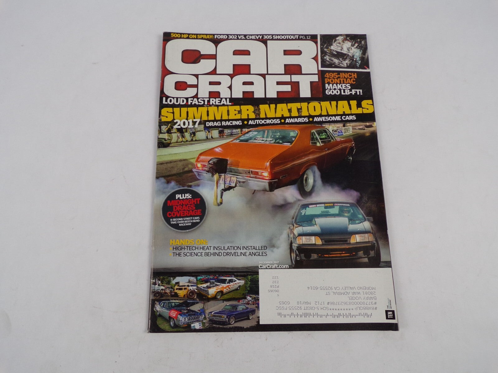 December 2017 Car Craft Loud Fast Real Summer Nationals 500 HP Spray: Ford 302 V
