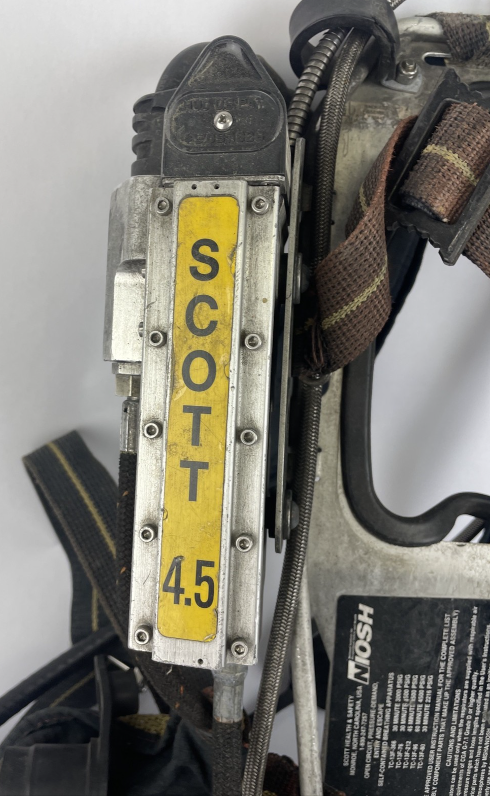 SCOTT SAFETY 4.5 4500 SCBA Air Pack Harness EZ-Flow Air Pak Plus with Sensor f