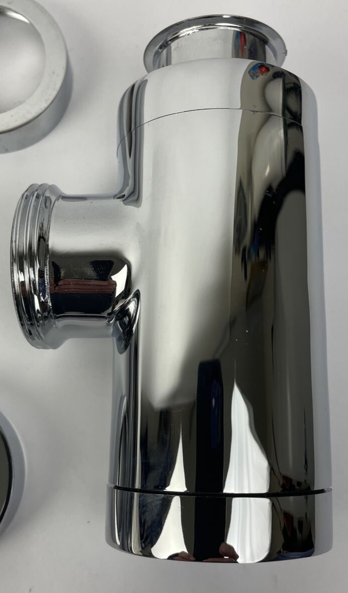 Siphon Modern Designer Decorative P Trap P-Trap Chrome NOS - LOOK