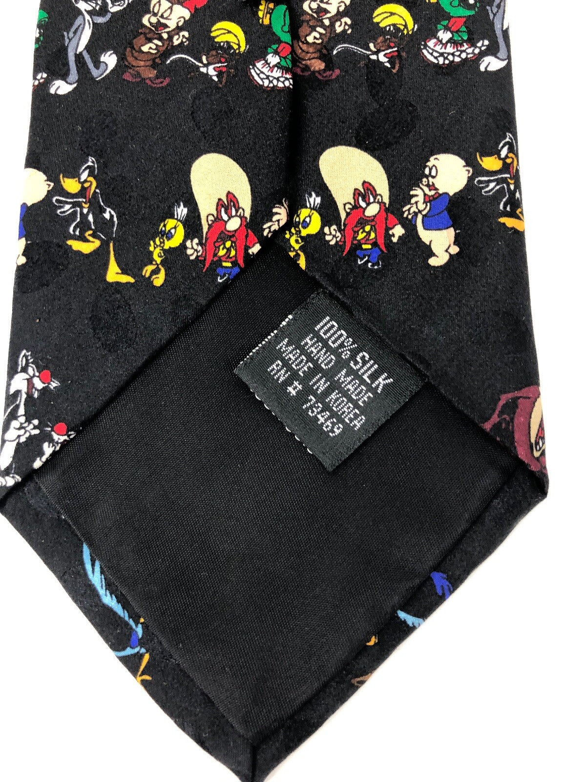 Looney Tunes Mania Tie Necktie Black - FULL CAST OF CHARACTERS- Must See FSTSHP
