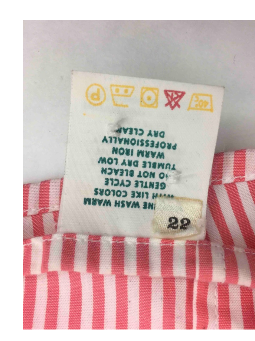 Lacoste Mens Button Down Shirt White Coral Striped Long Cuffed Sleeves Pocket 22